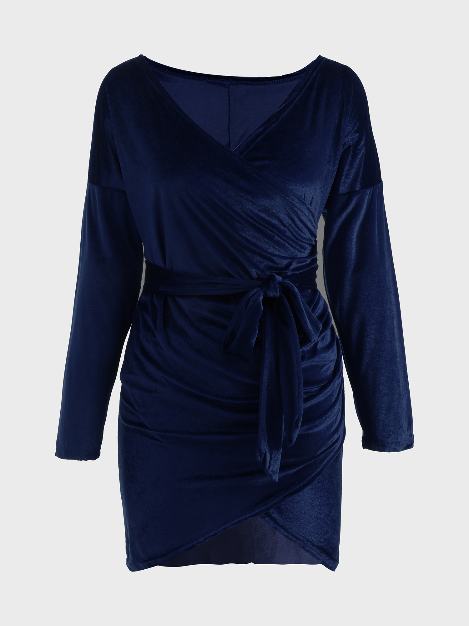 Lush Velvet Deep-V Mini Dress