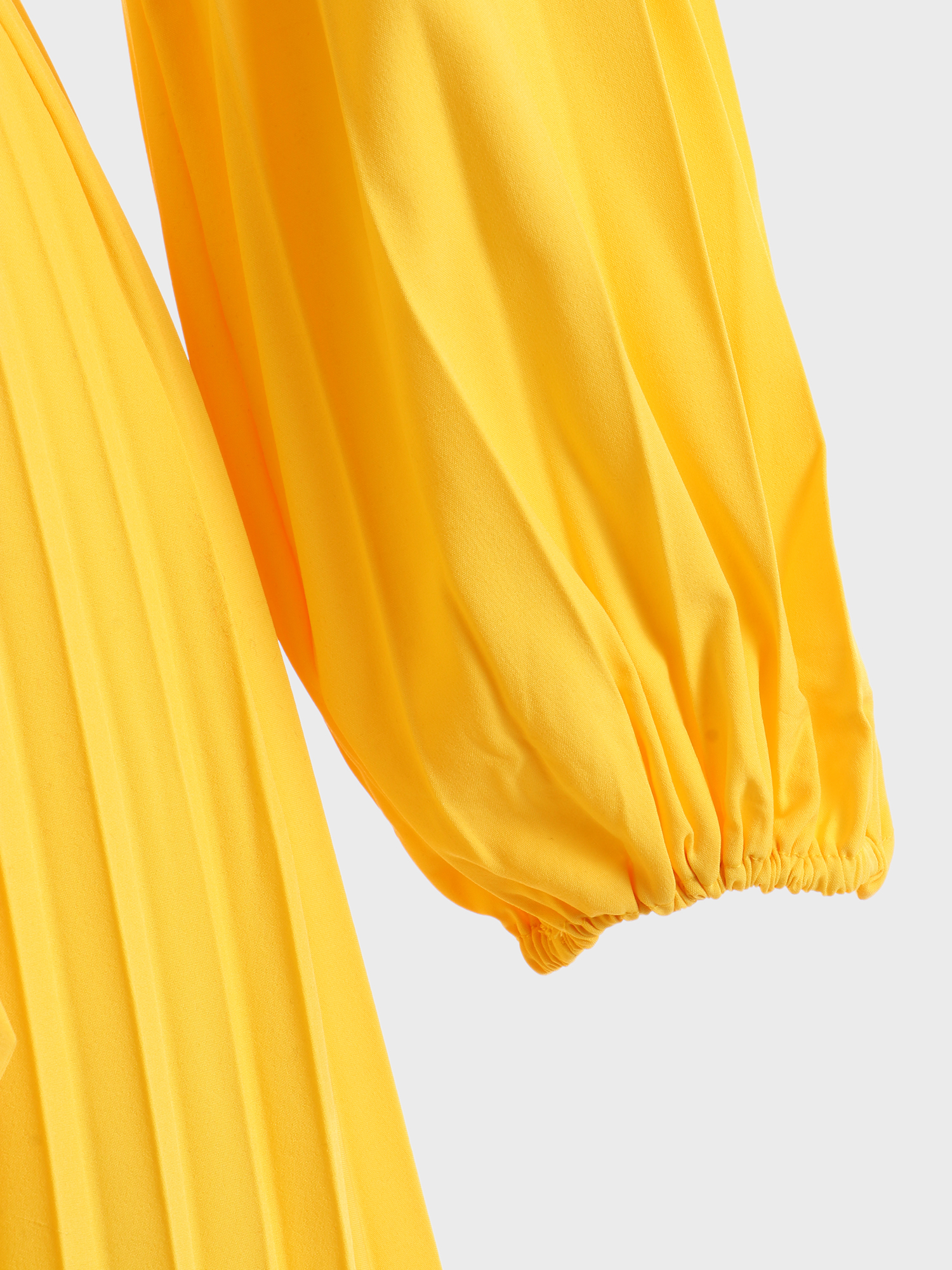 Flowy Pleated Deep-V Jumpsuit