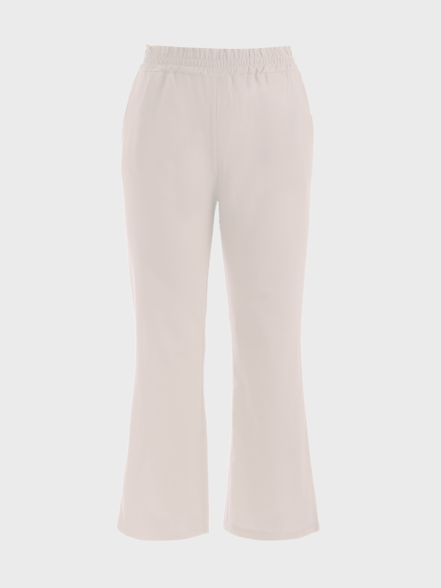 Simple Shirring Linen Pants