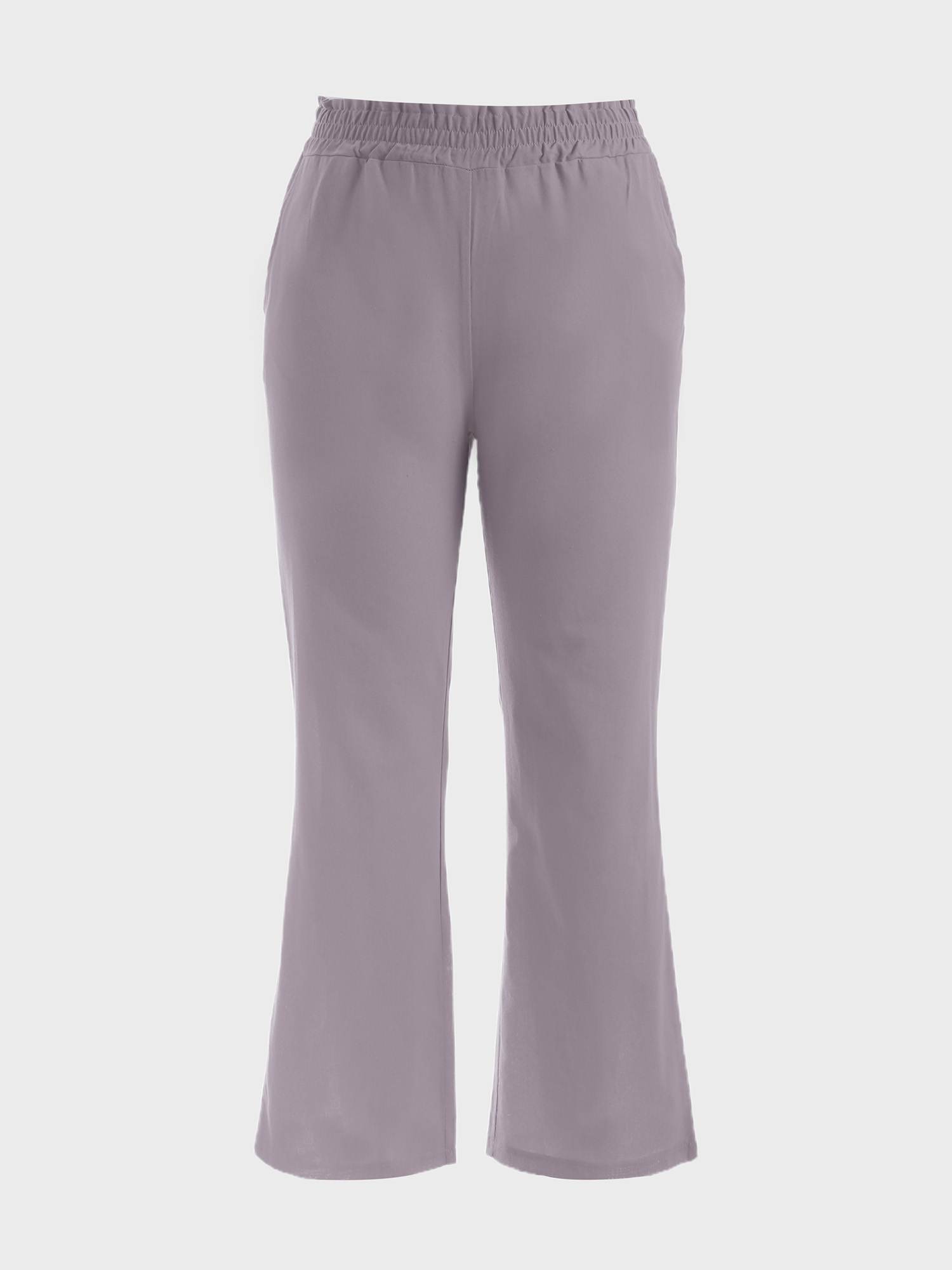 Simple Shirring Linen Pants