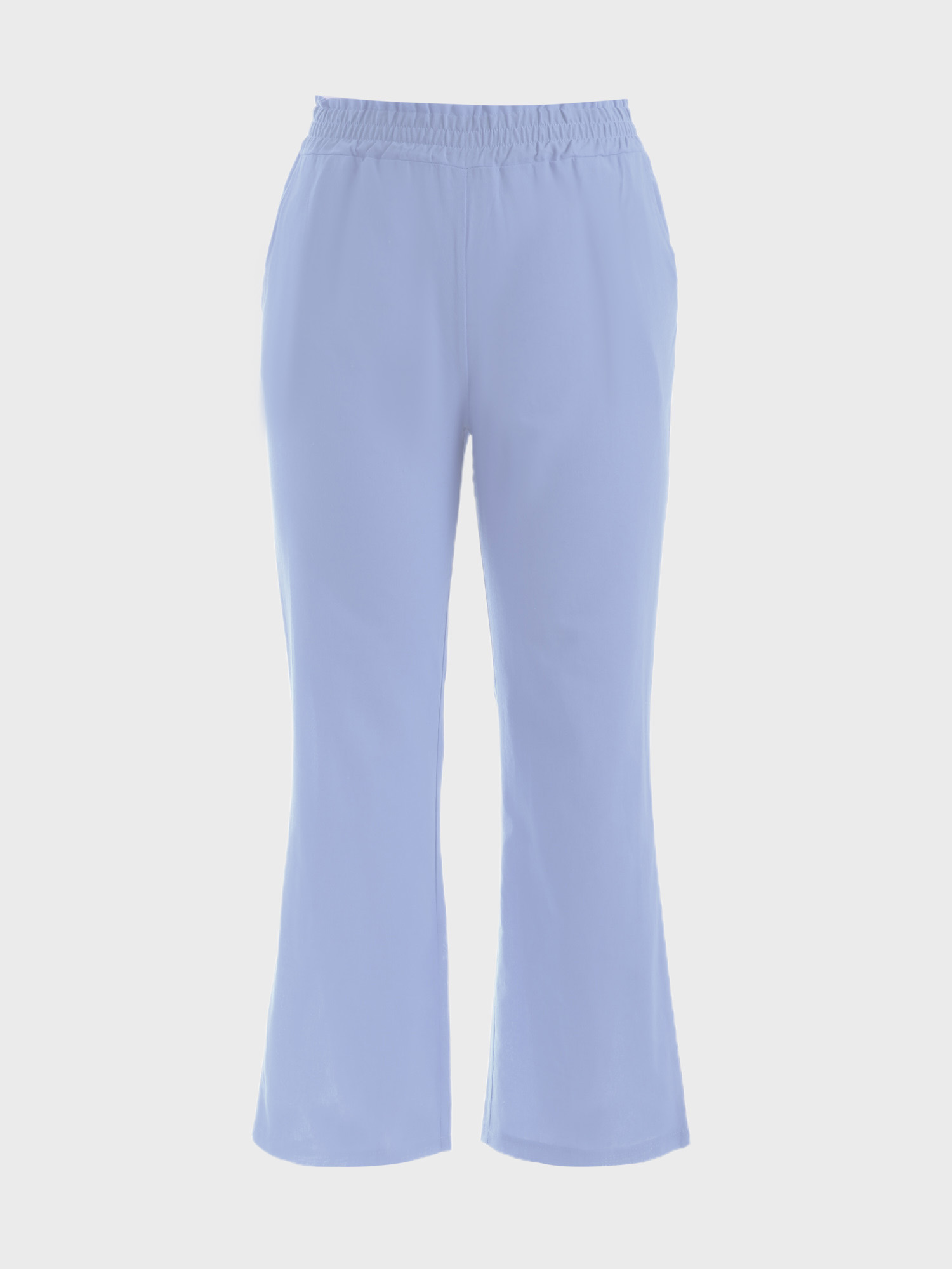 Simple Shirring Linen Pants