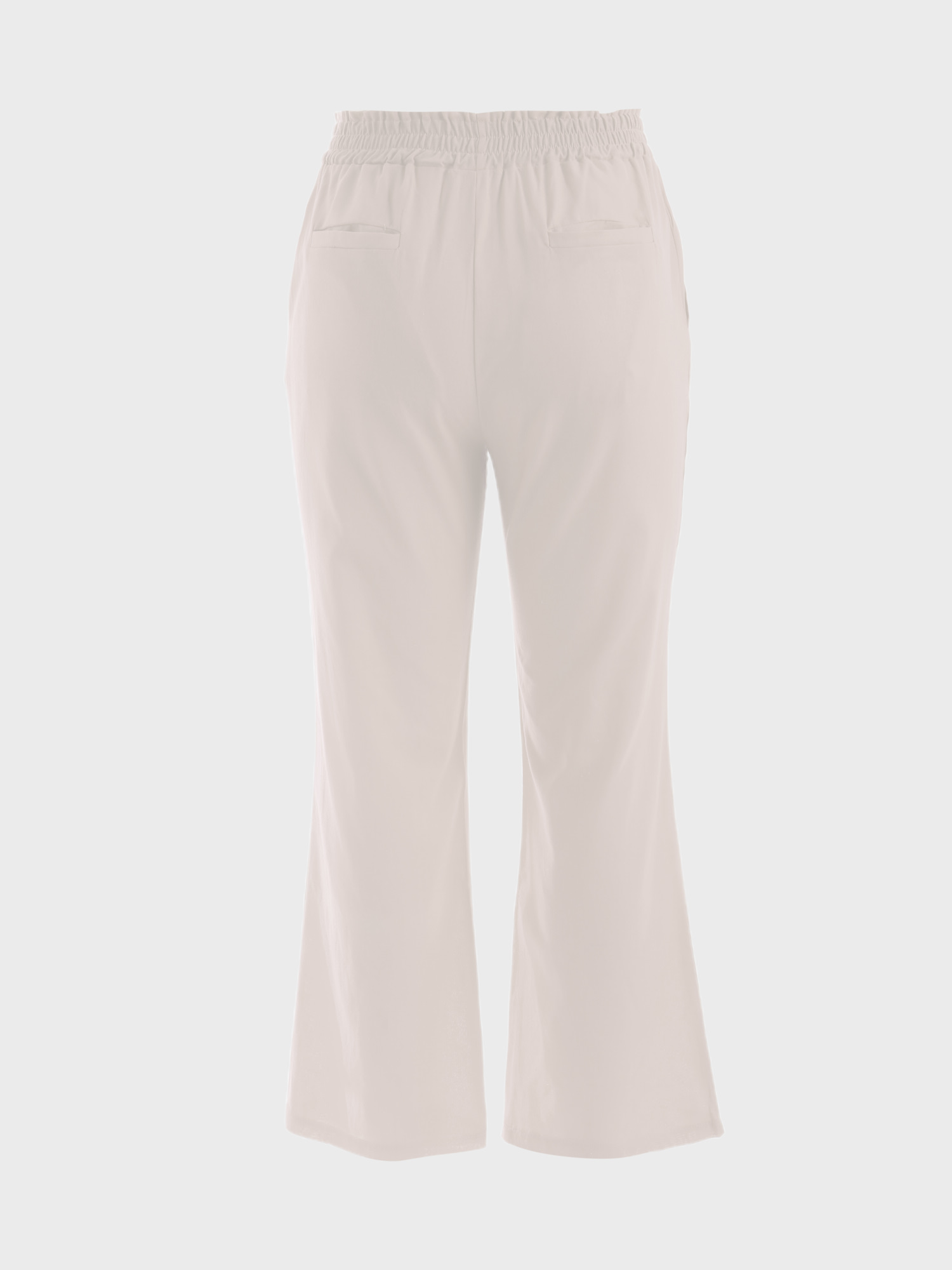 Simple Shirring Linen Pants