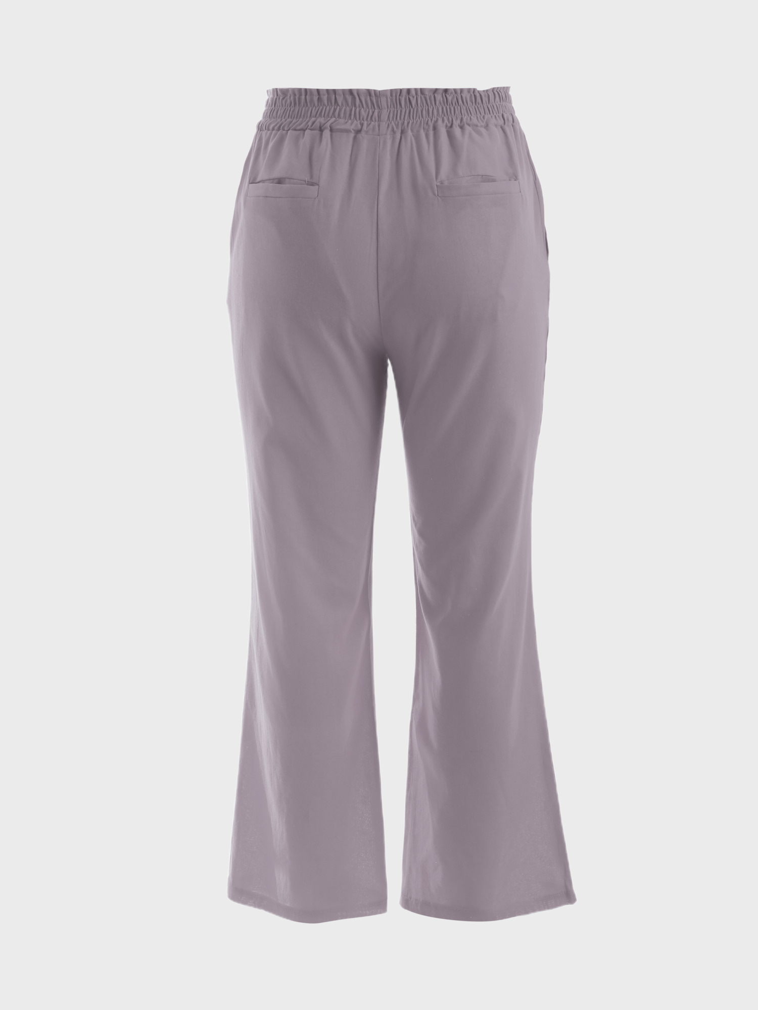 Simple Shirring Linen Pants