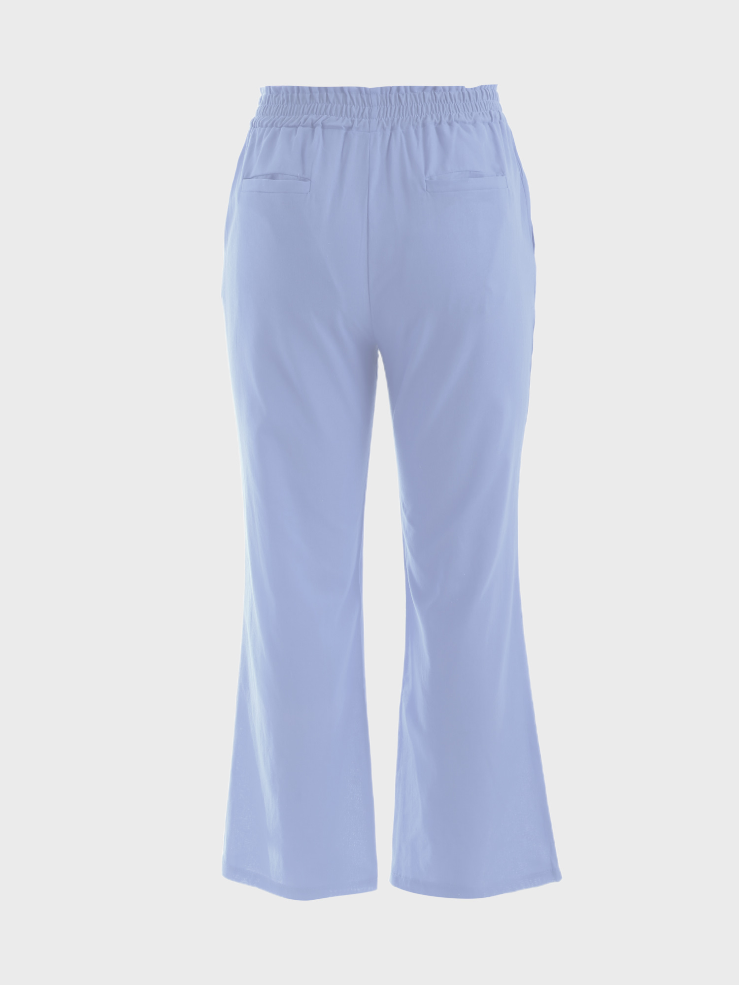Simple Shirring Linen Pants