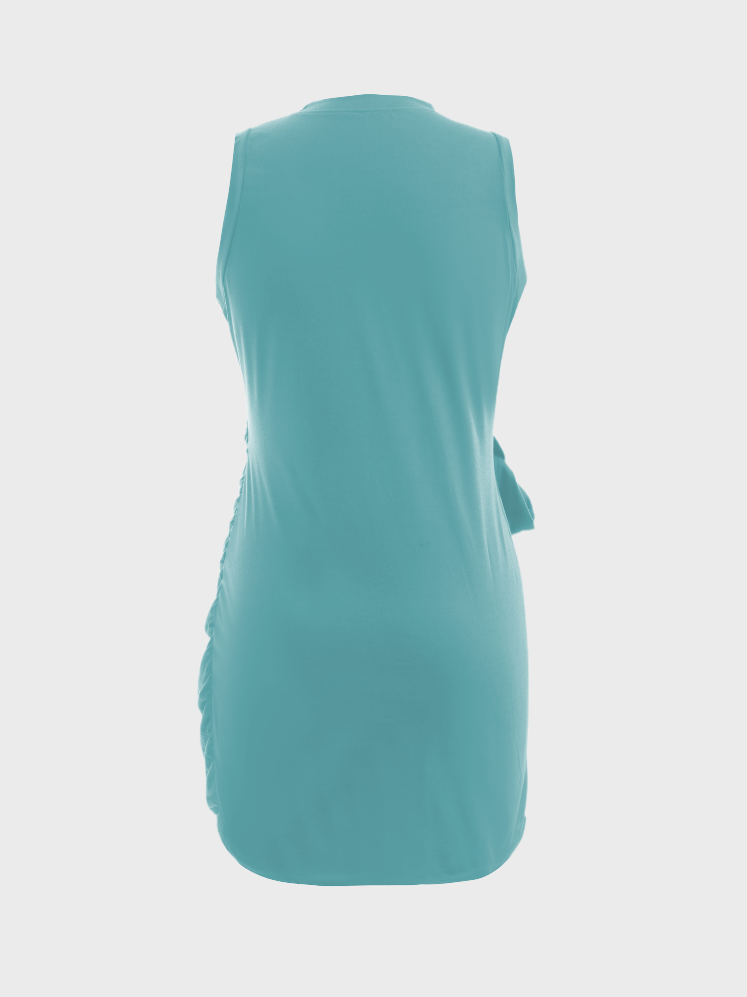  Lovely Pleated Tie-Up Mini Dress