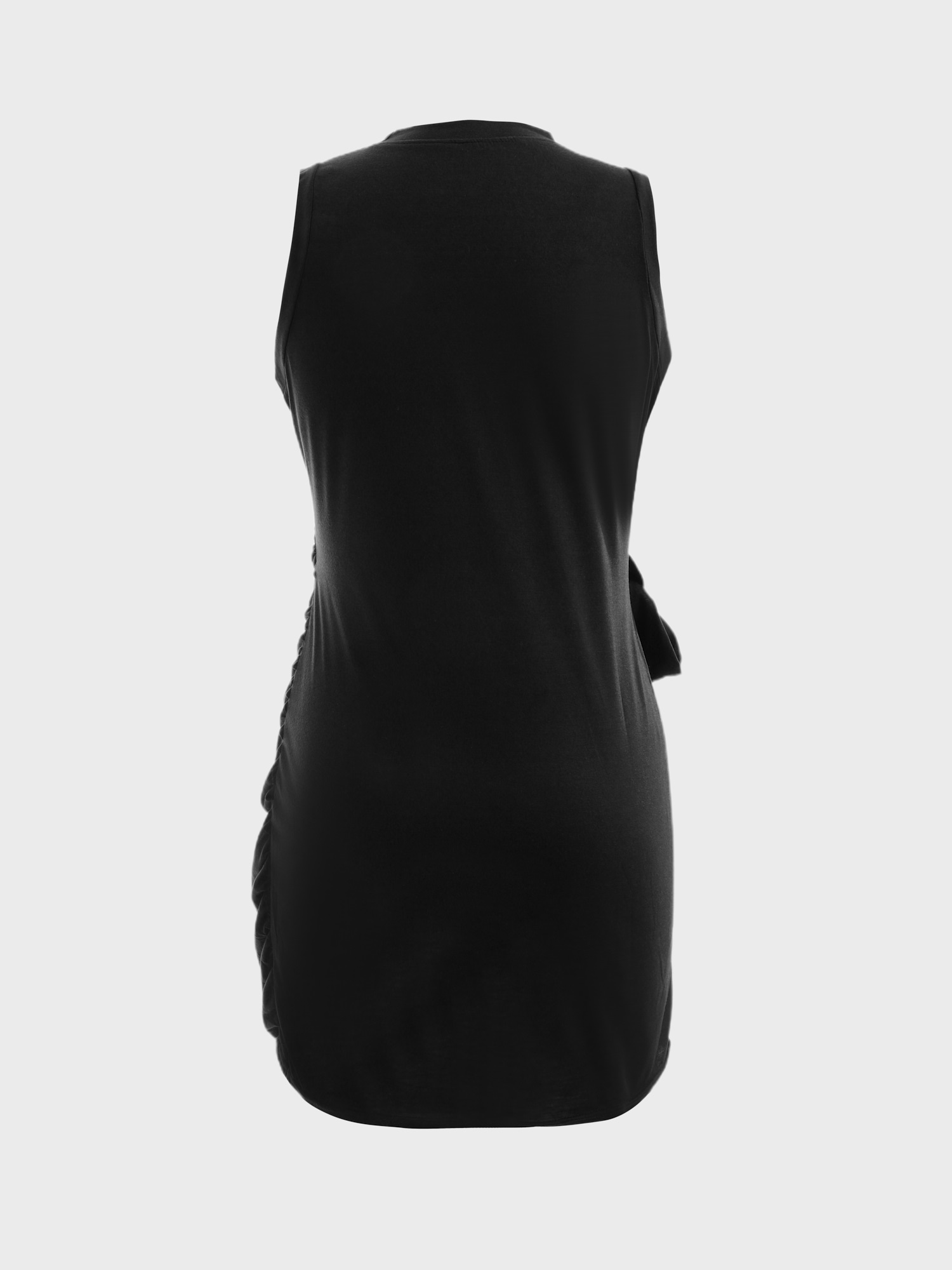  Lovely Pleated Tie-Up Mini Dress