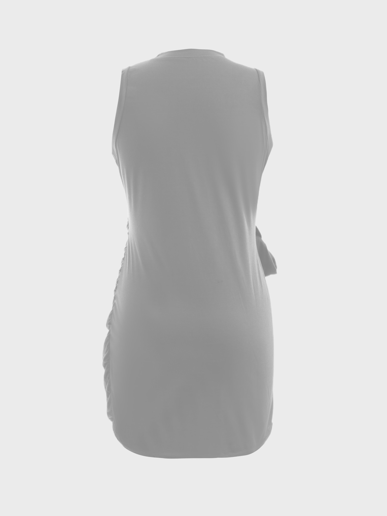  Lovely Pleated Tie-Up Mini Dress