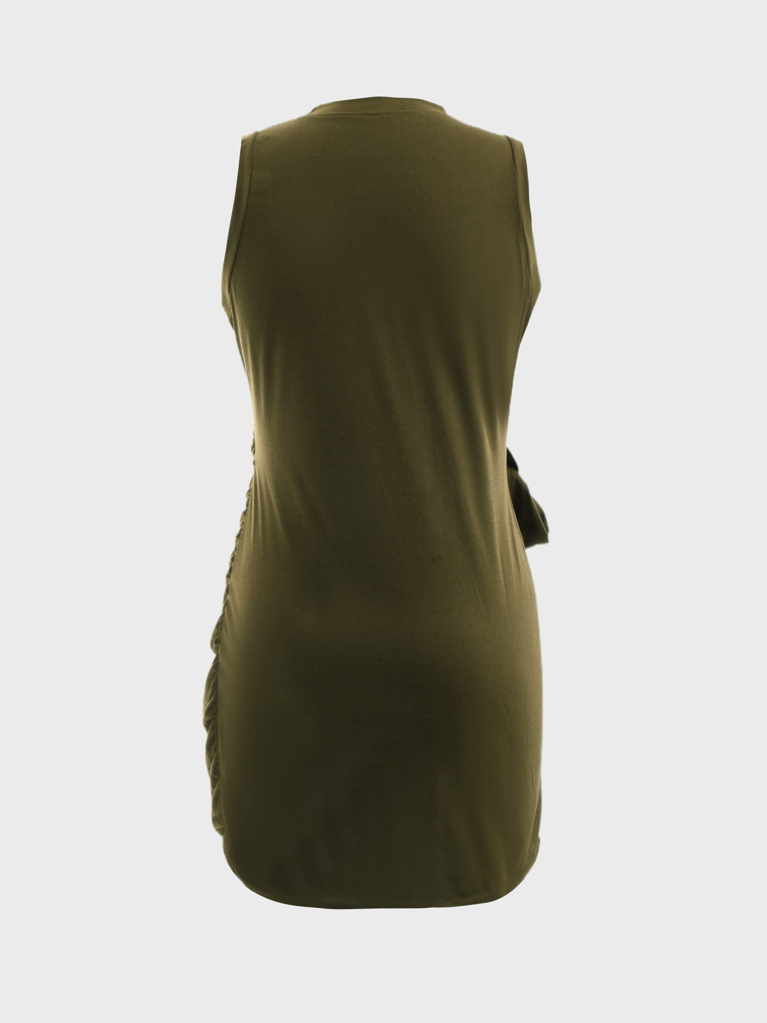  Lovely Pleated Tie-Up Mini Dress