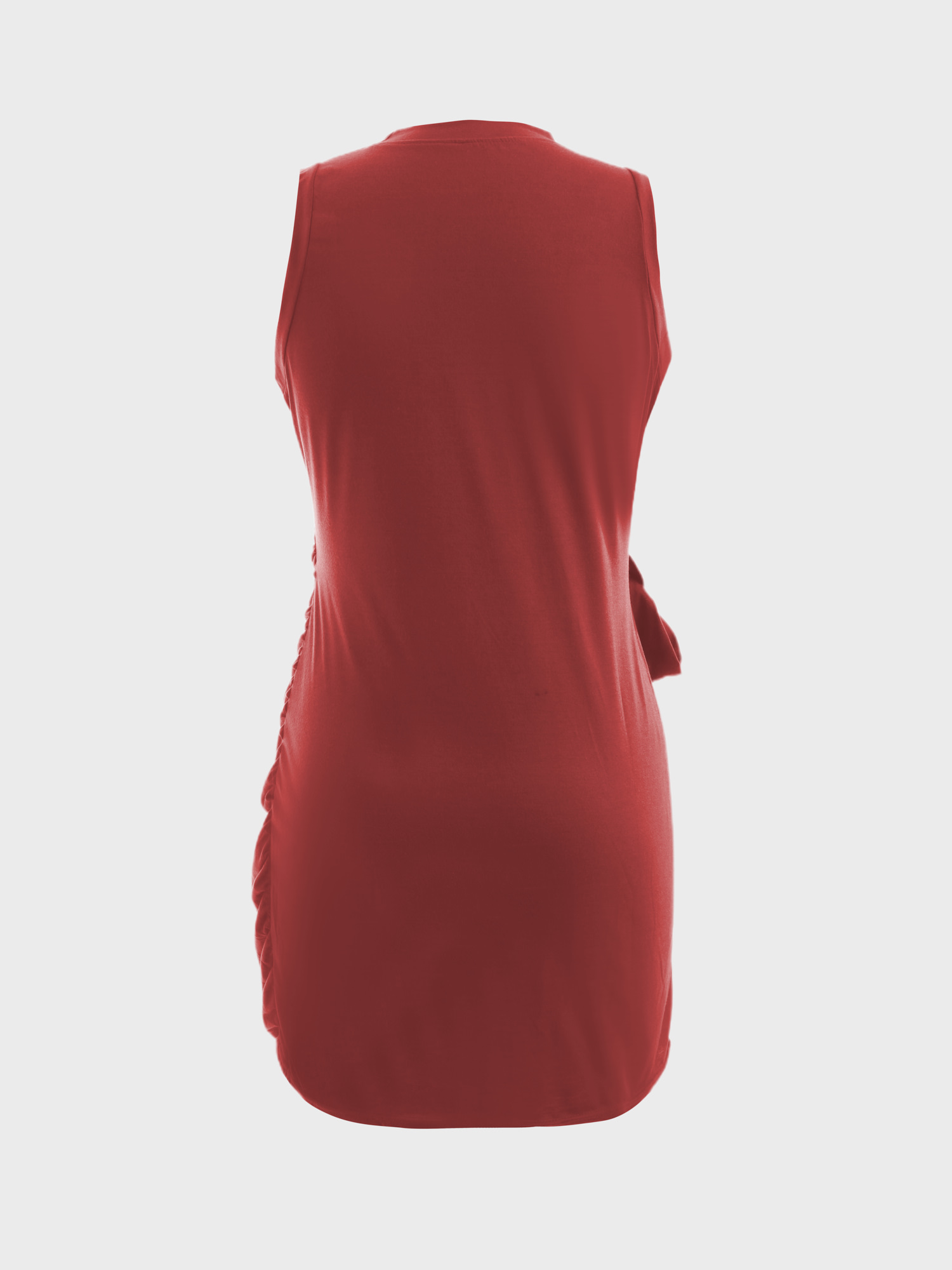  Lovely Pleated Tie-Up Mini Dress