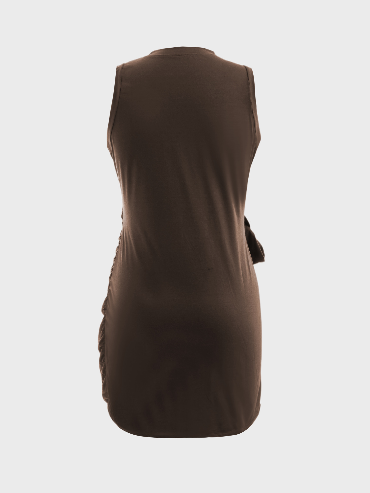  Lovely Pleated Tie-Up Mini Dress