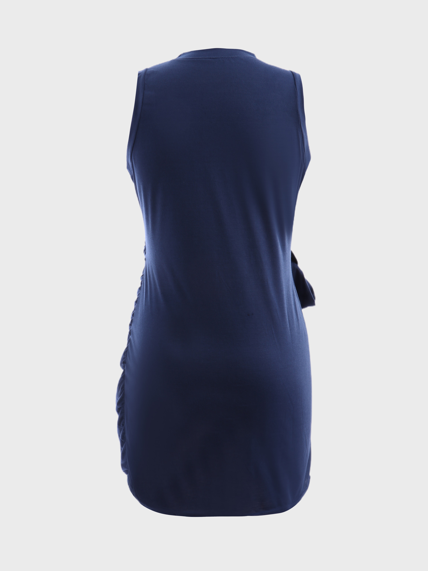  Lovely Pleated Tie-Up Mini Dress