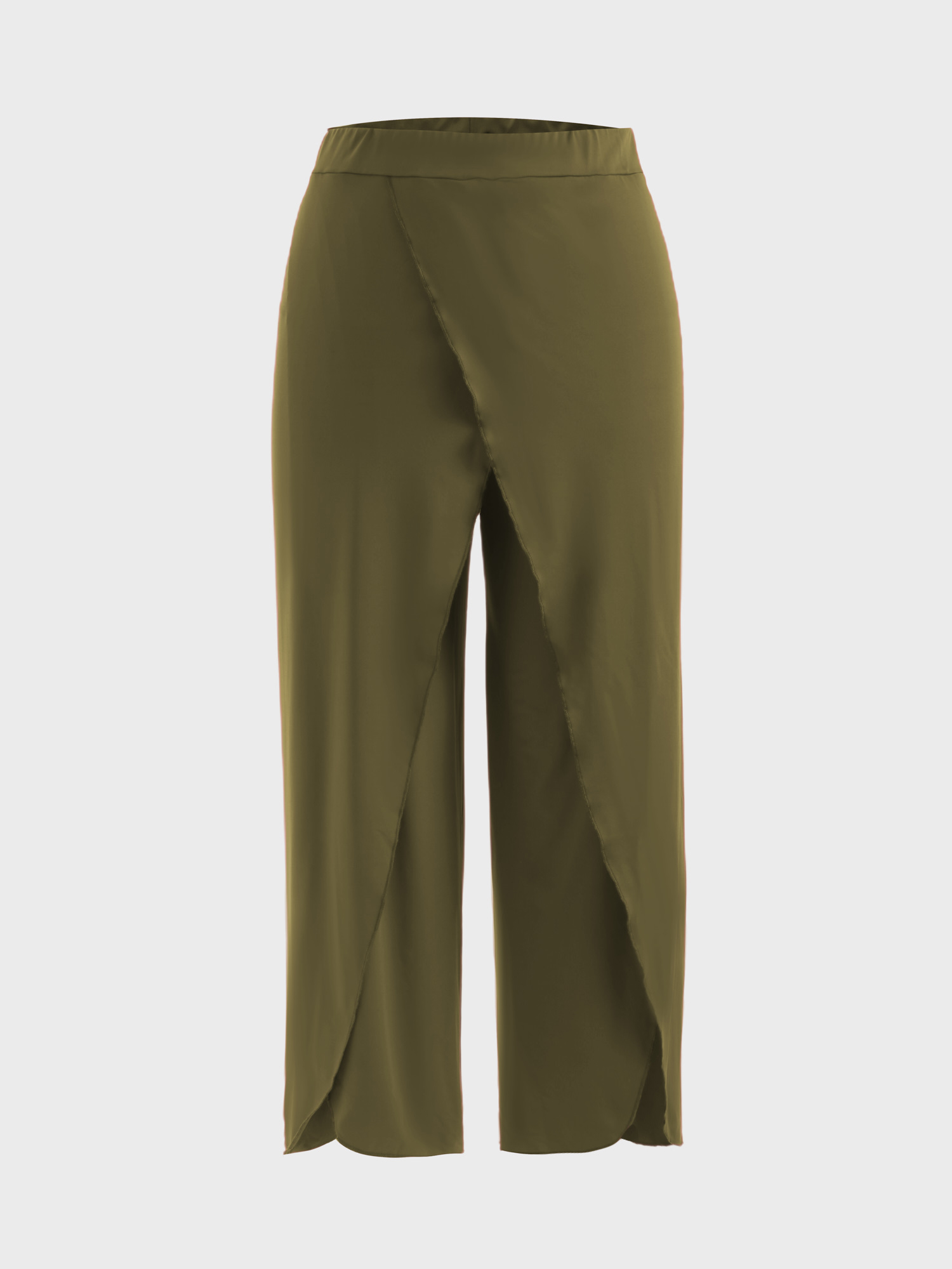 Ruffle Flowy High Split Pants