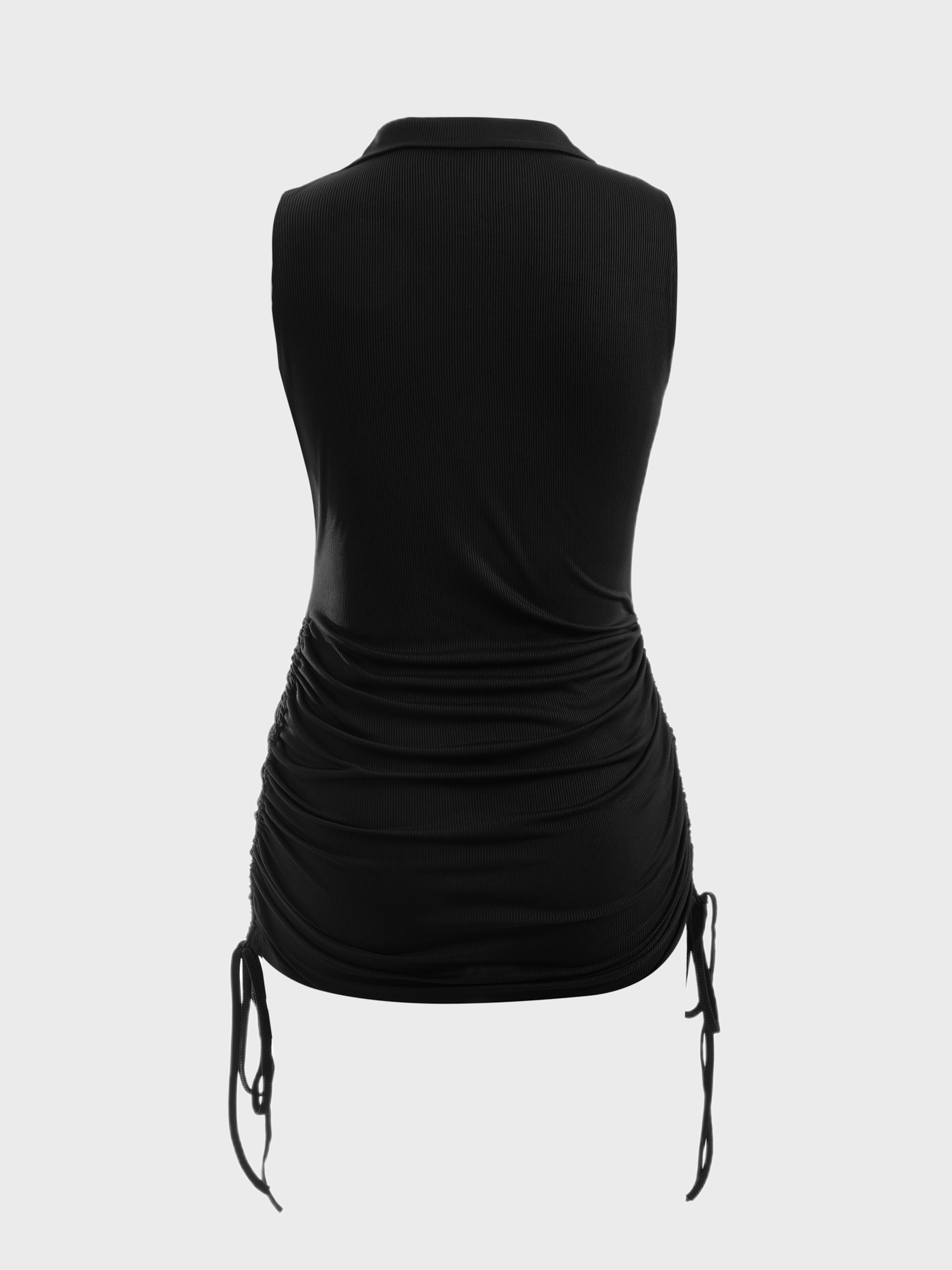 Hottie V-Neck Ribbed Side Tie Mini Dress