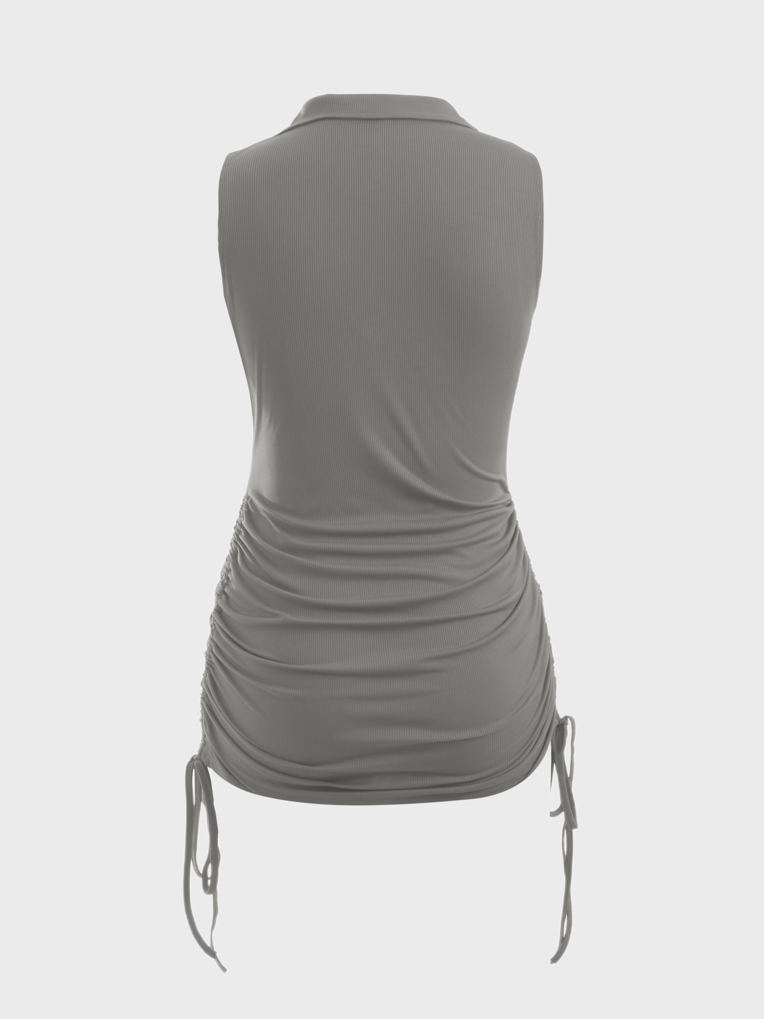 Hottie V-Neck Ribbed Side Tie Mini Dress