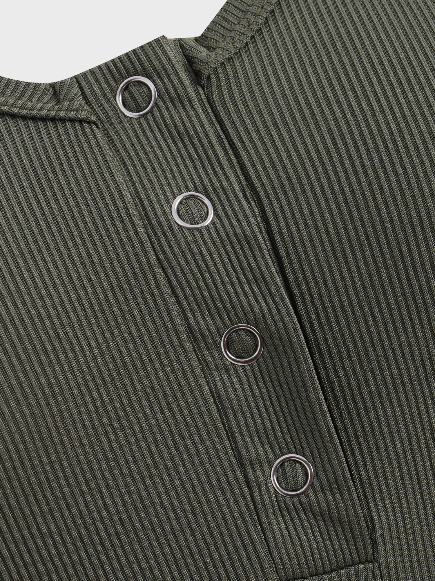 Freely Half-Button Ribbed Tank Top