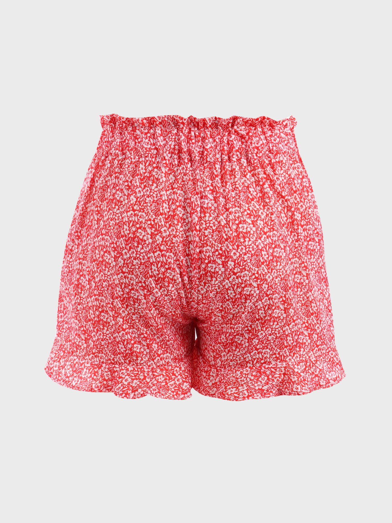 Summer Floral Print Chiffon Shorts