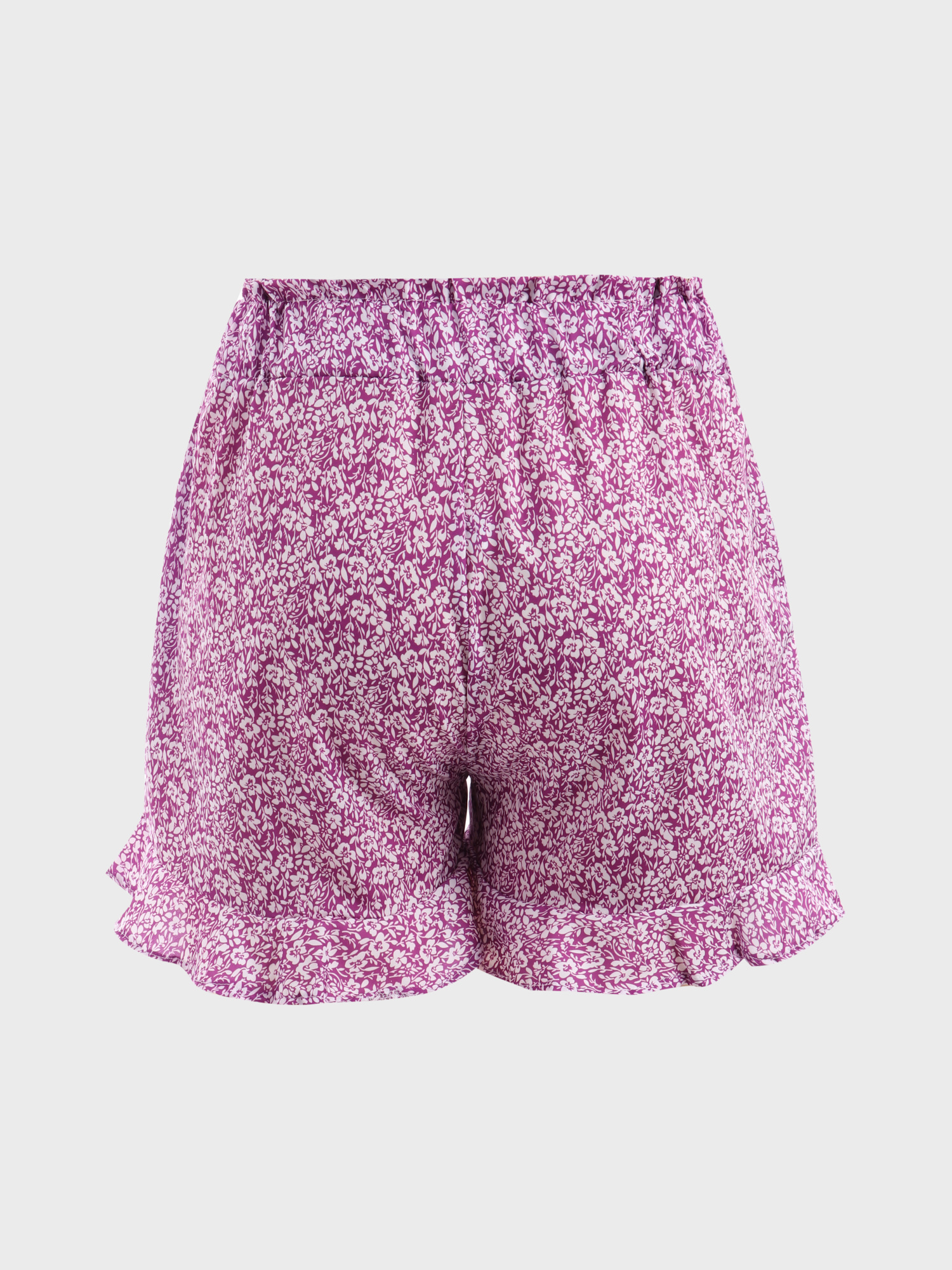 Summer Floral Print Chiffon Shorts