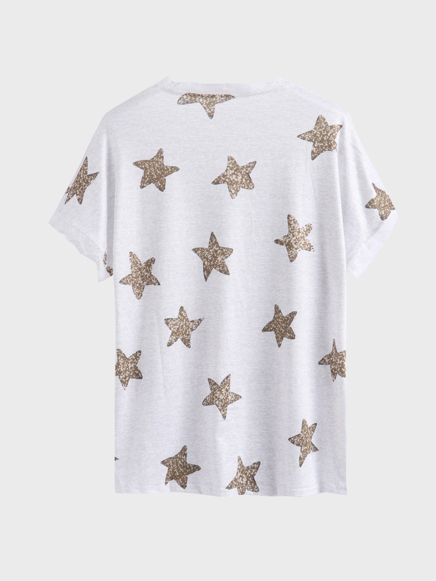 Lovely Star Lace Trim Top