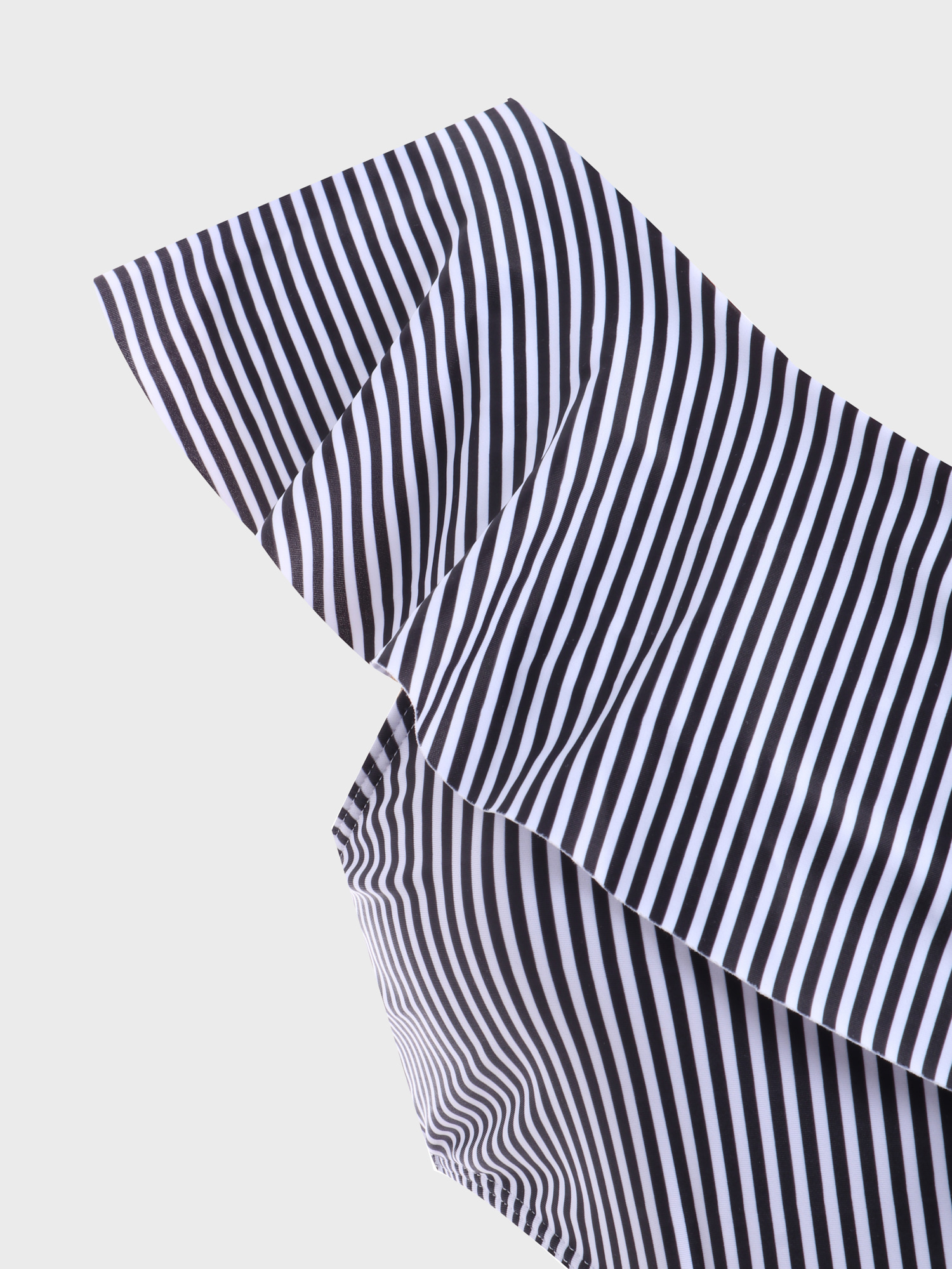 Enticing Pinstripe Asymmetry One-Piece Swimsuit