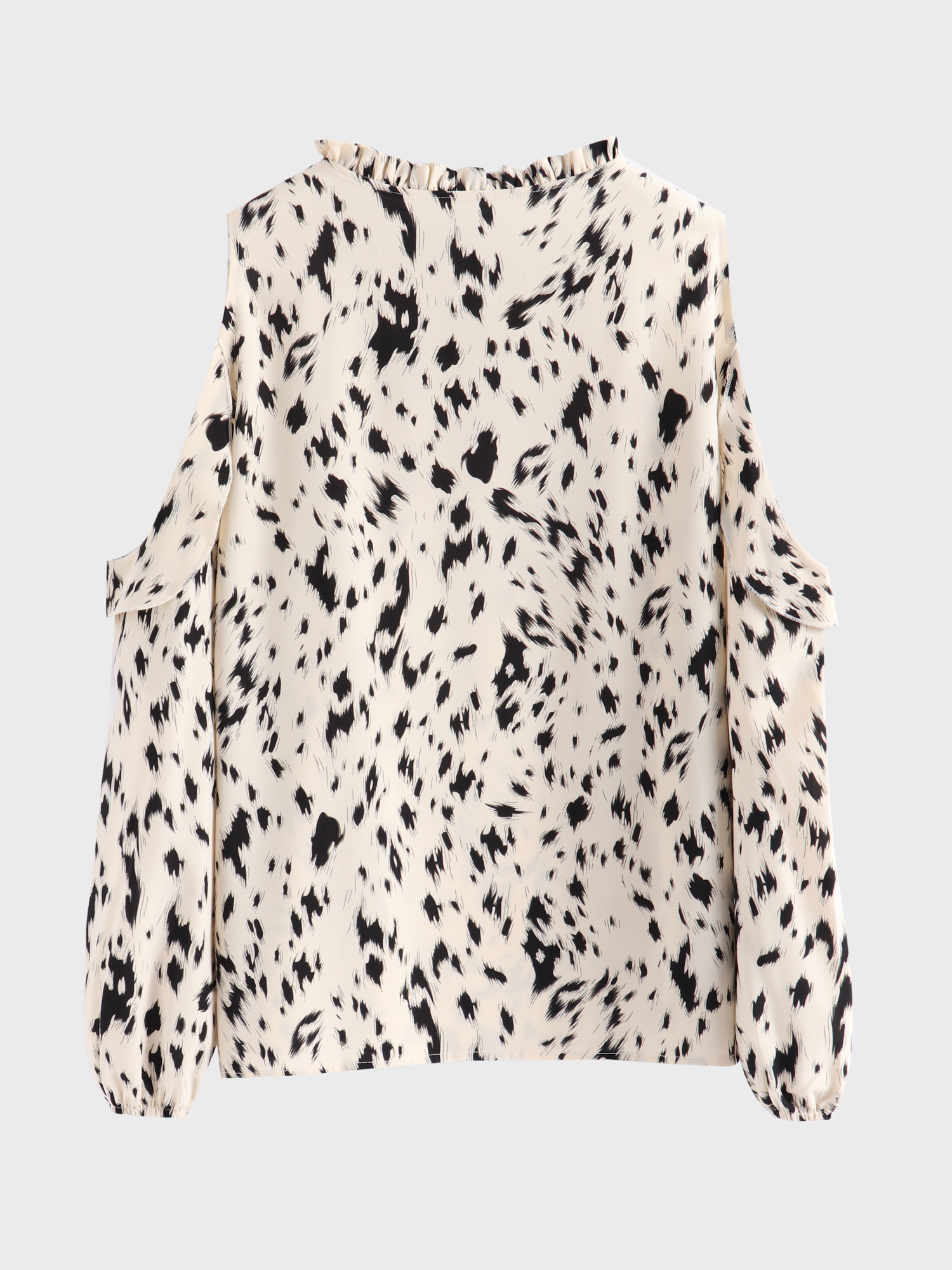 Fanciful Black Print Blouse