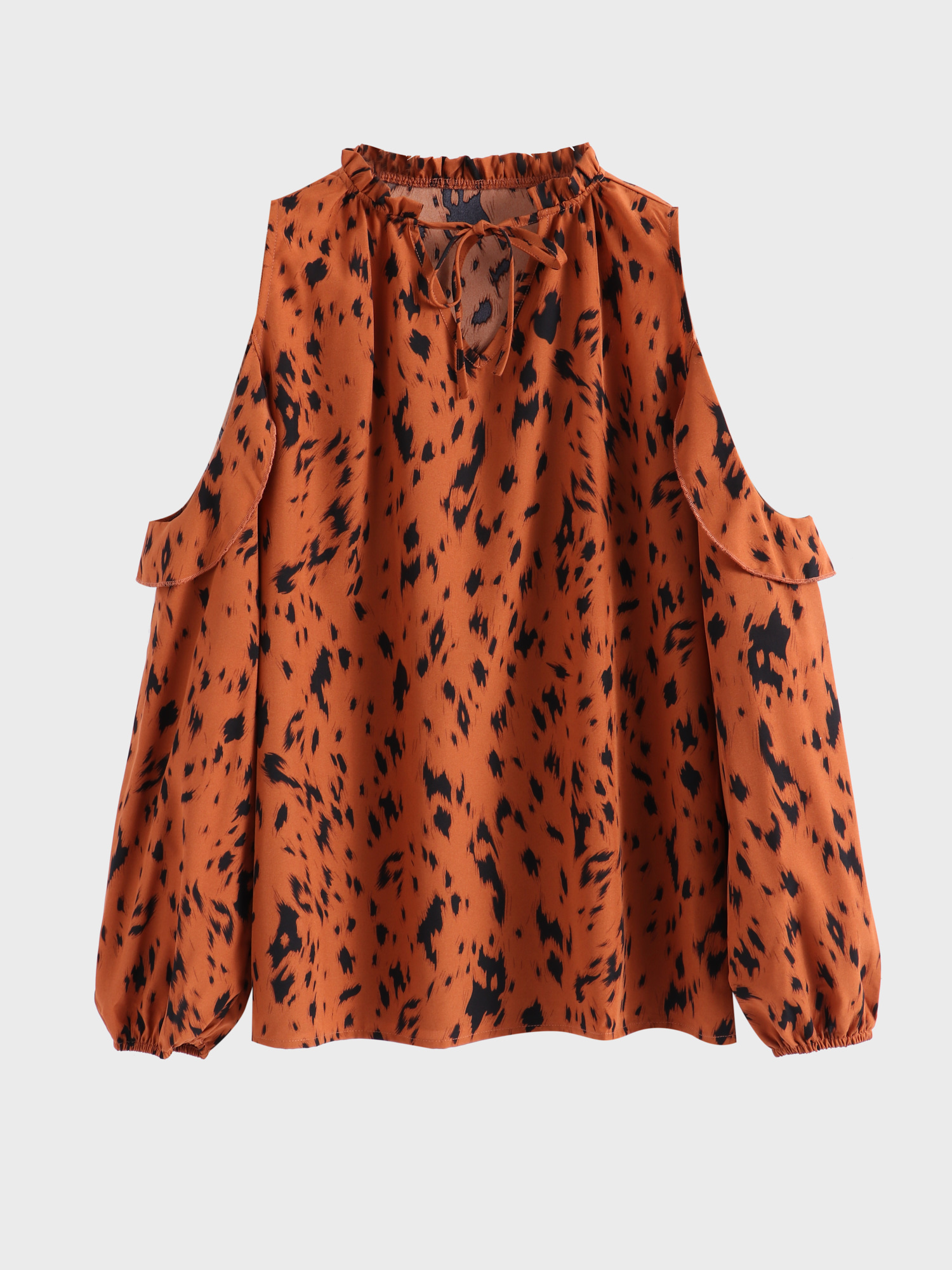 Fanciful Black Print Blouse