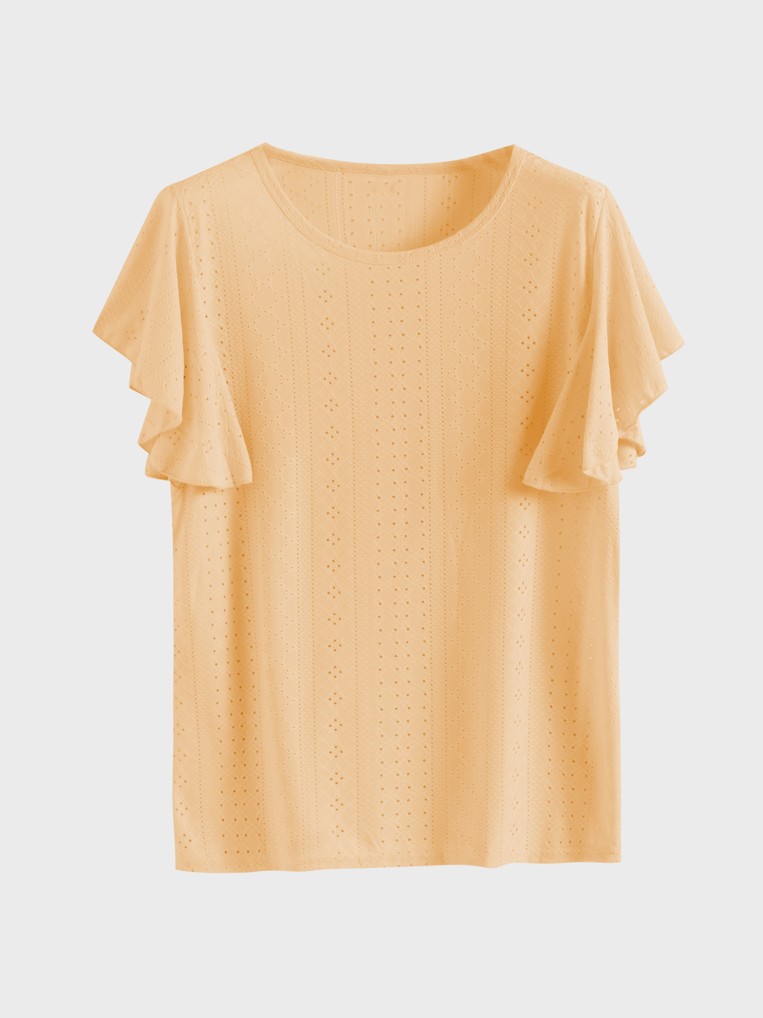 Loveliness Cutout Ruffle-Sleeves Top