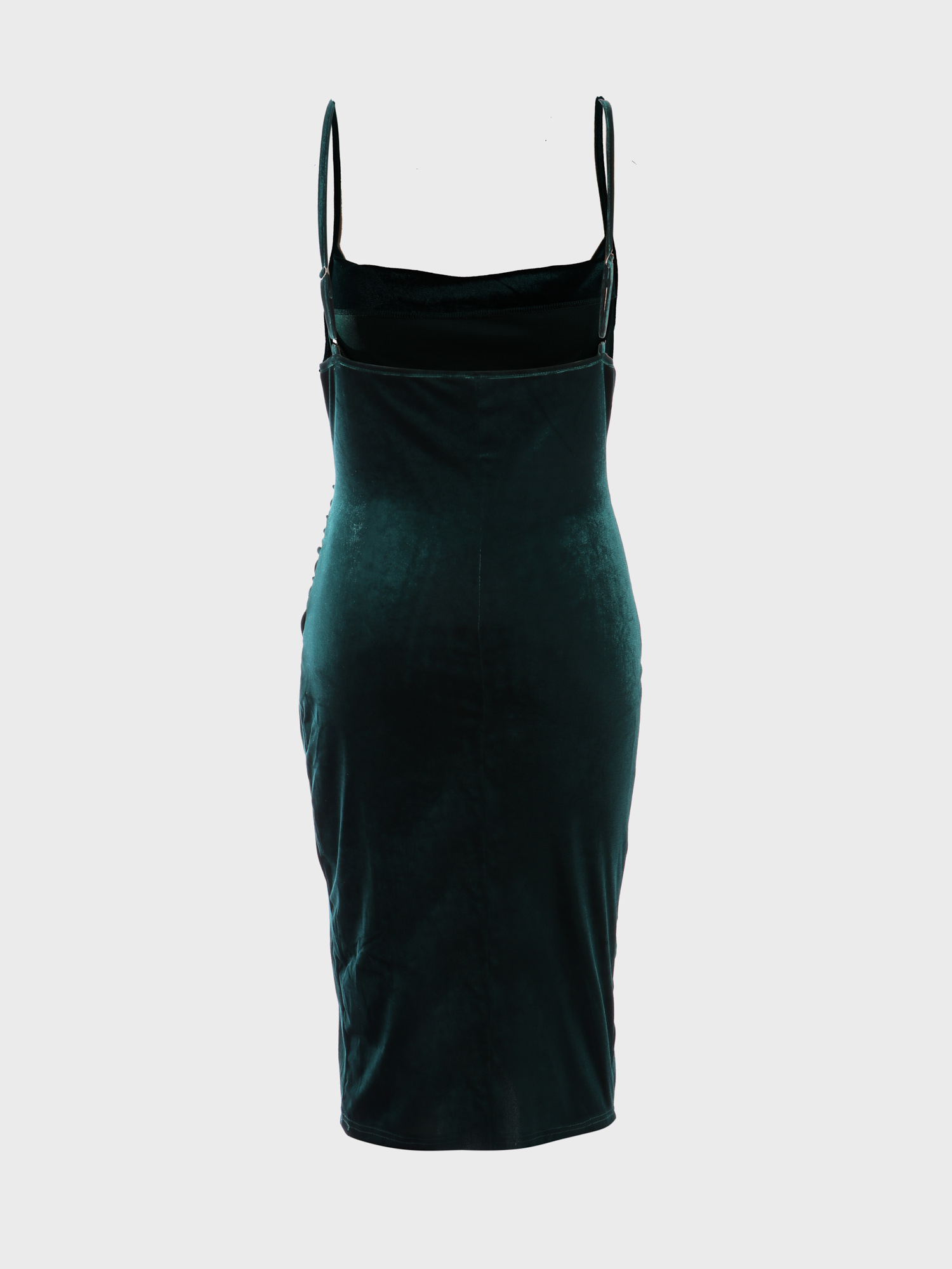 Sleek Velvet Shirring Dress