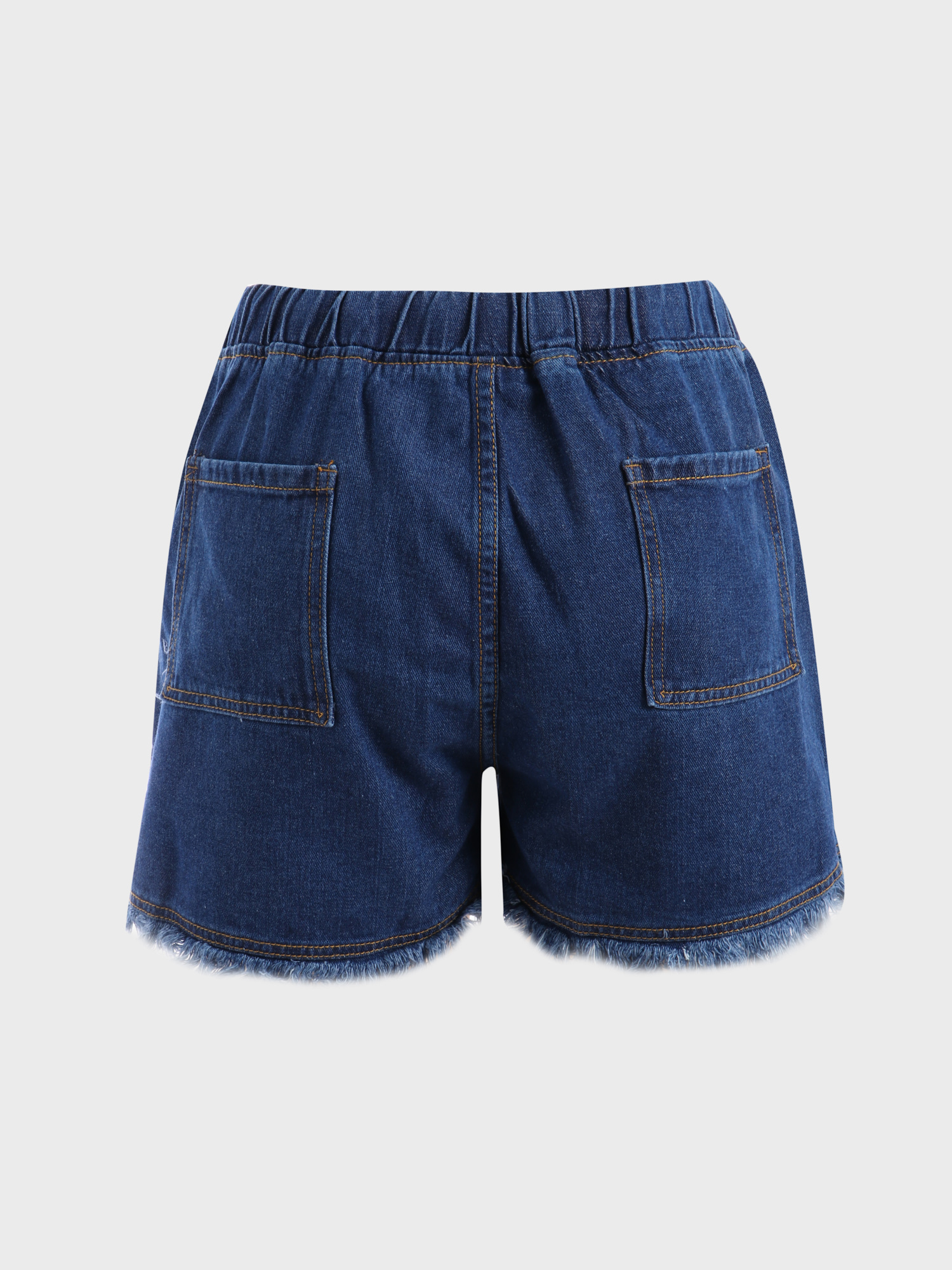 Playful Fringe High-Waisted Denim Shorts