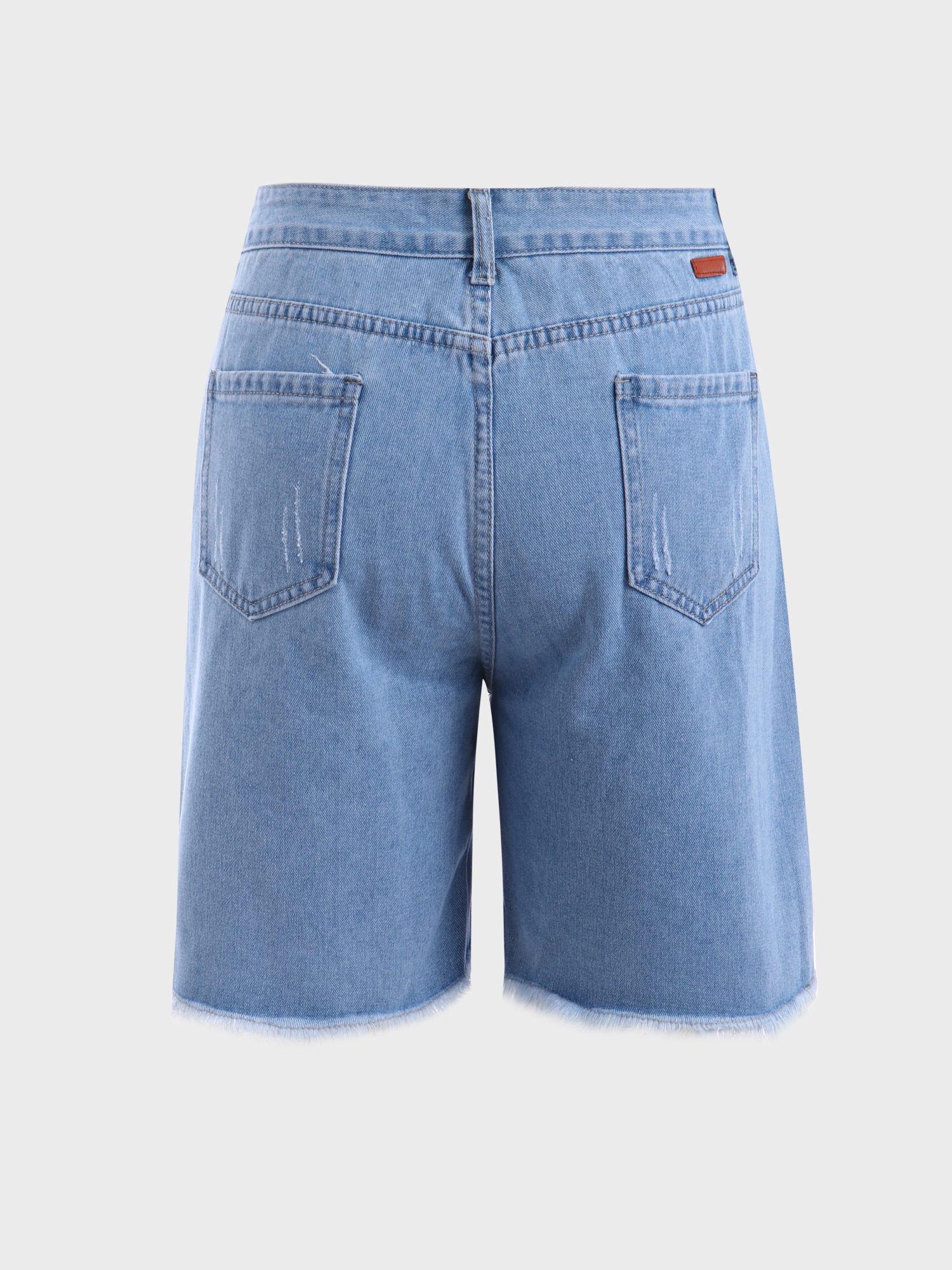 Stylish Straight-Leg Cutoff Shorts