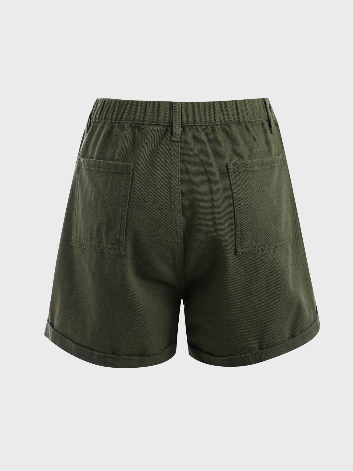 Summer Essential Elastic-Waist Cargo Shorts