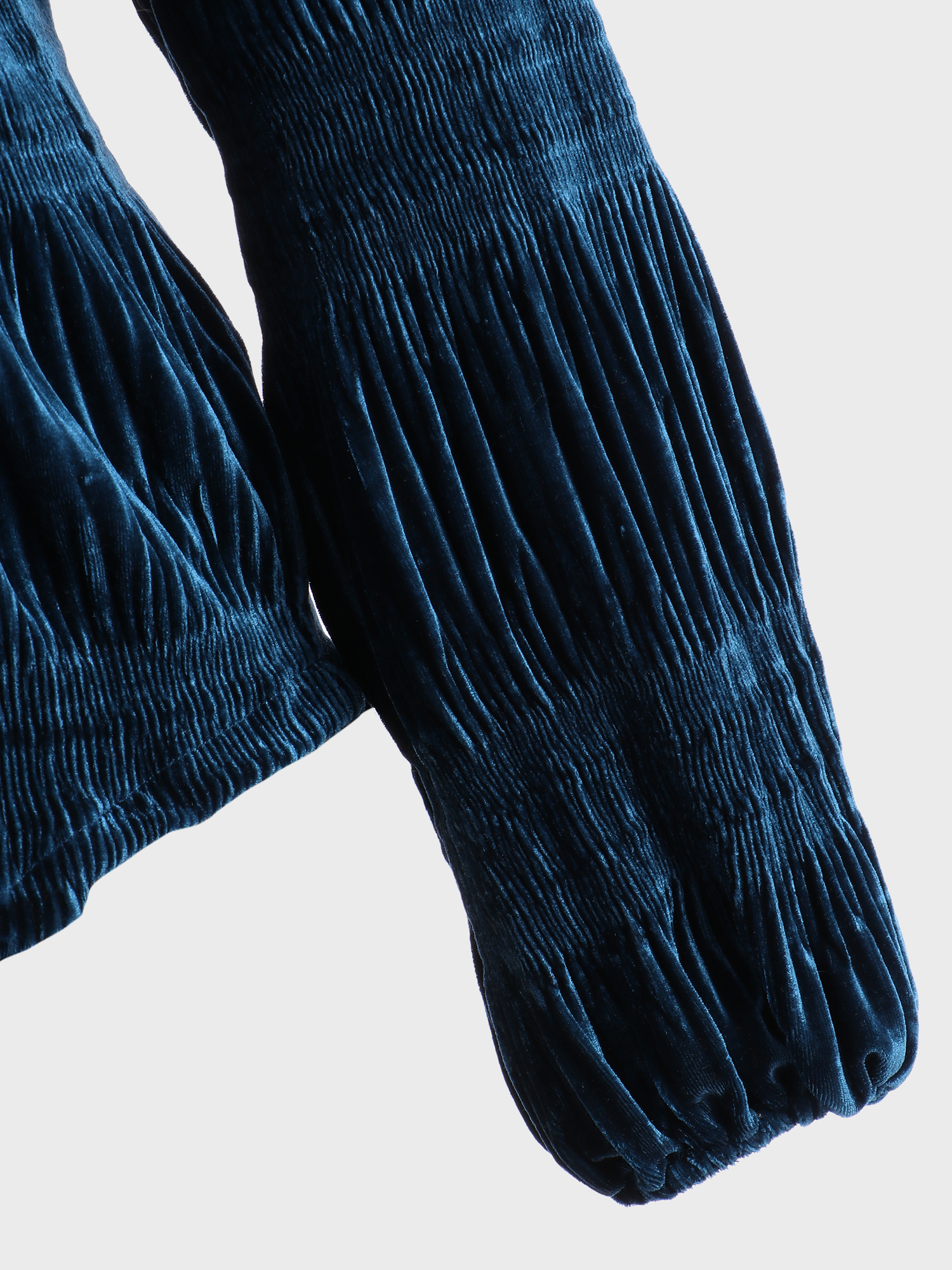 Soft Velvet Ruching Shirt