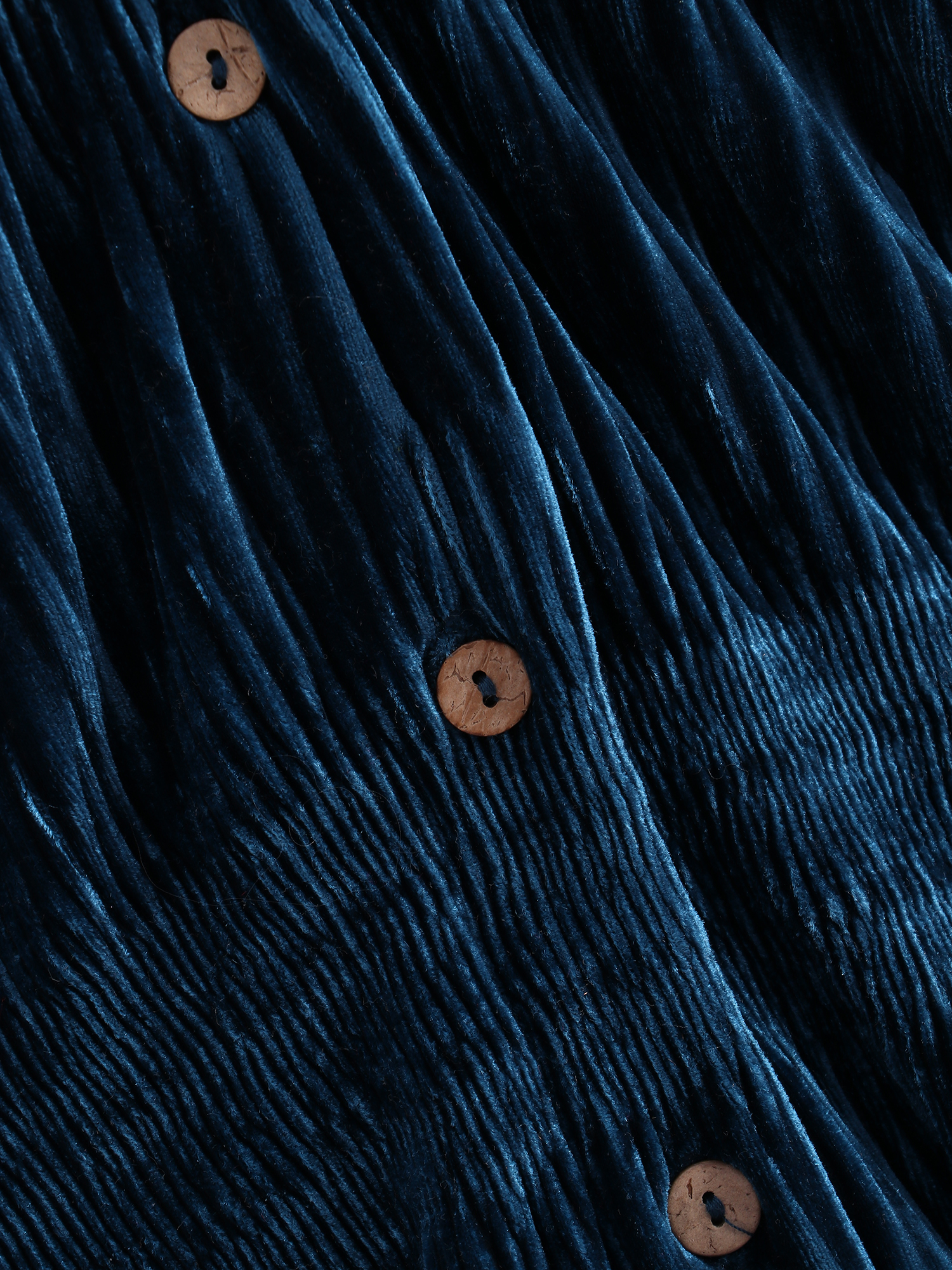 Soft Velvet Ruching Shirt