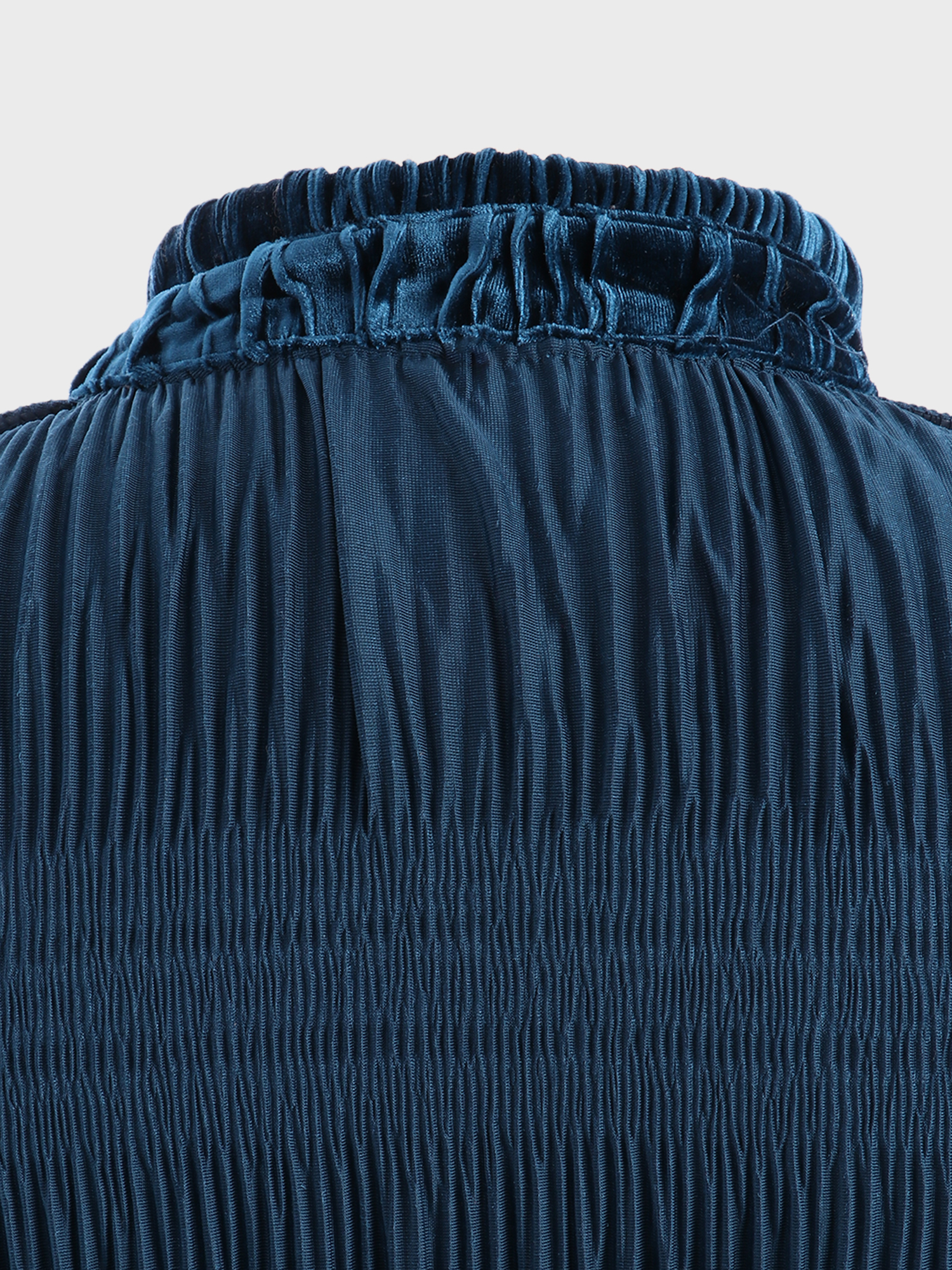 Soft Velvet Ruching Shirt