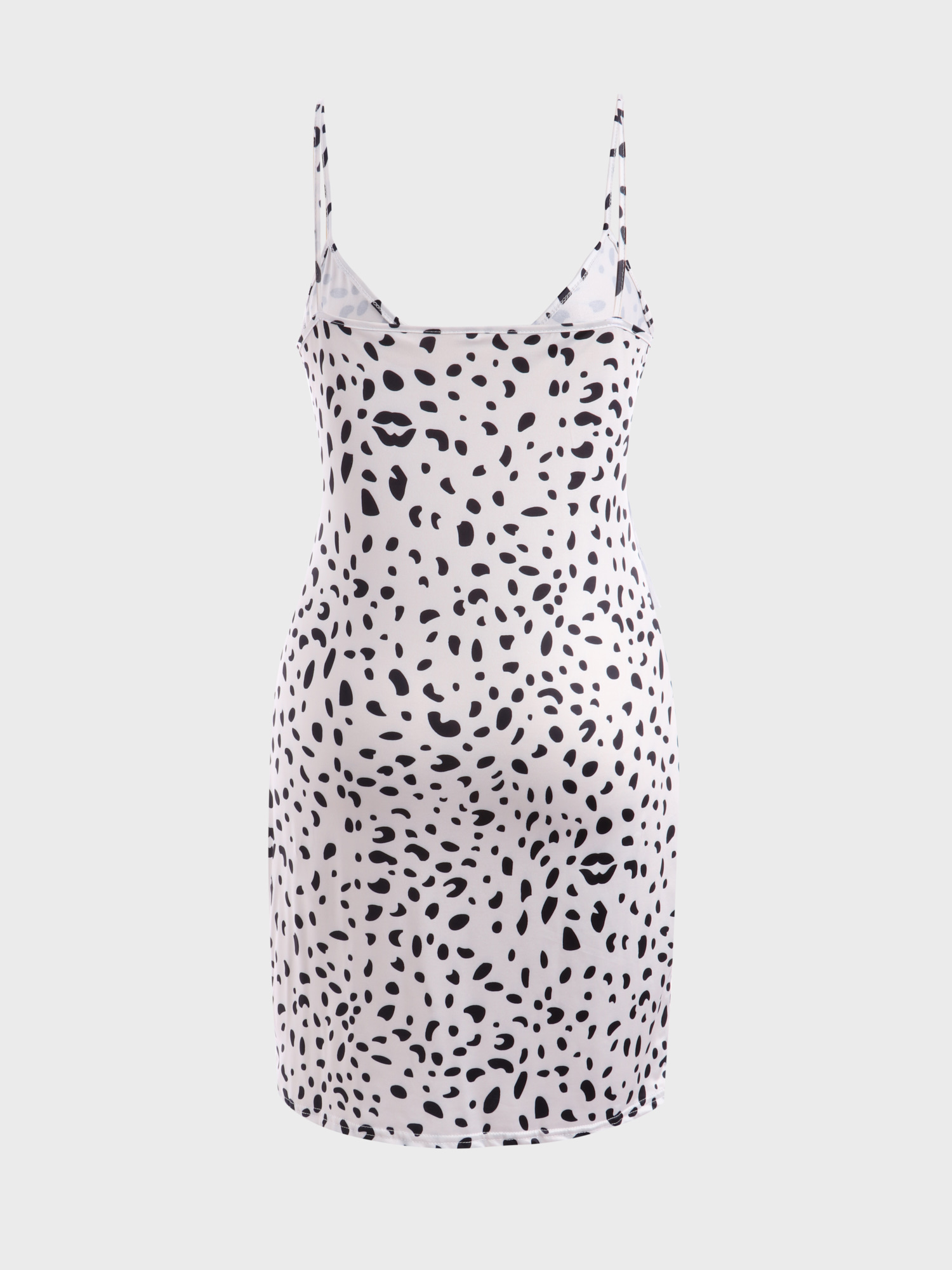 Enticing Leopard Motif Plunge-V Dress