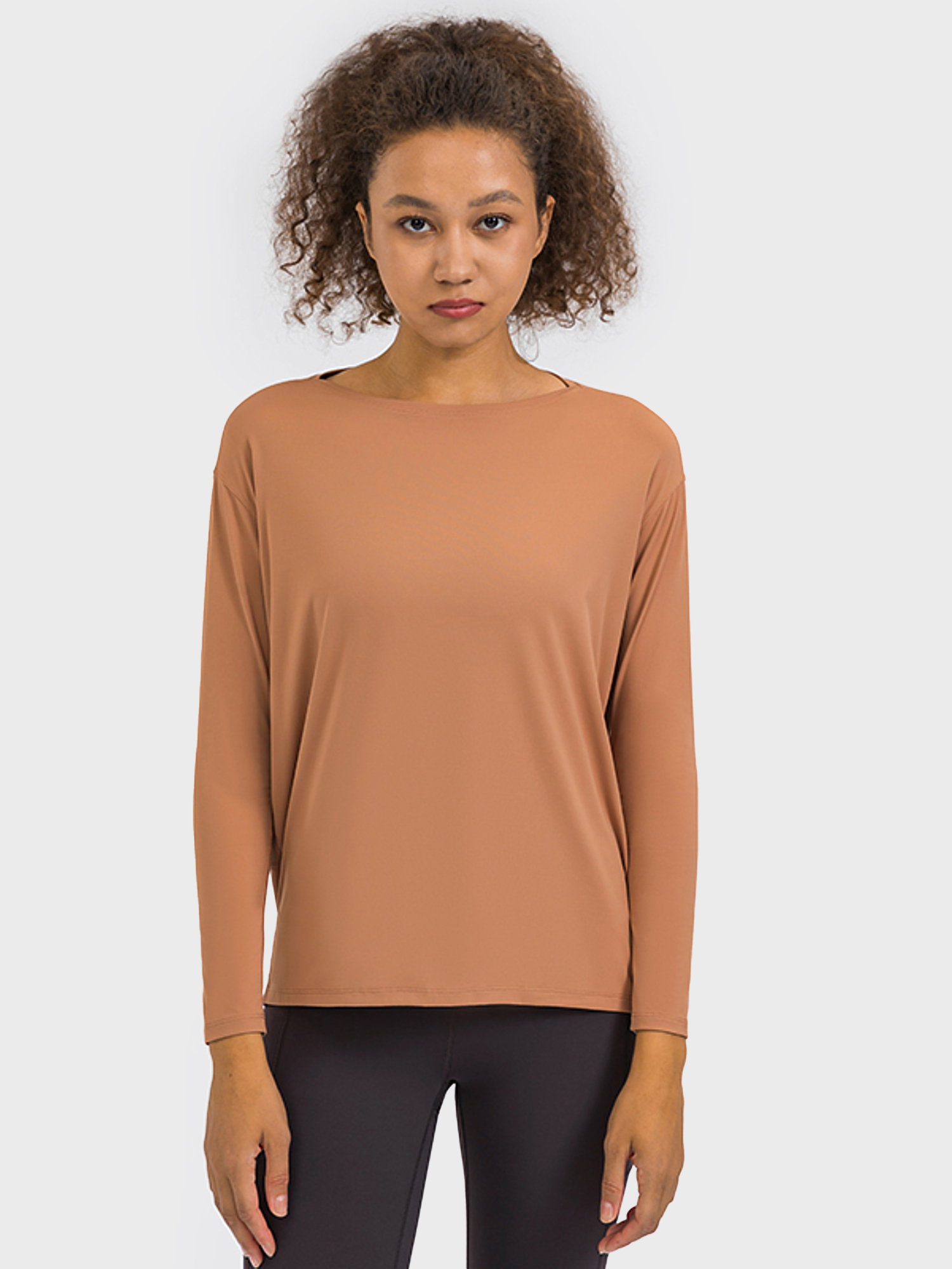 Loose Skin-Friendly Long Sleeve Yoga Blouse