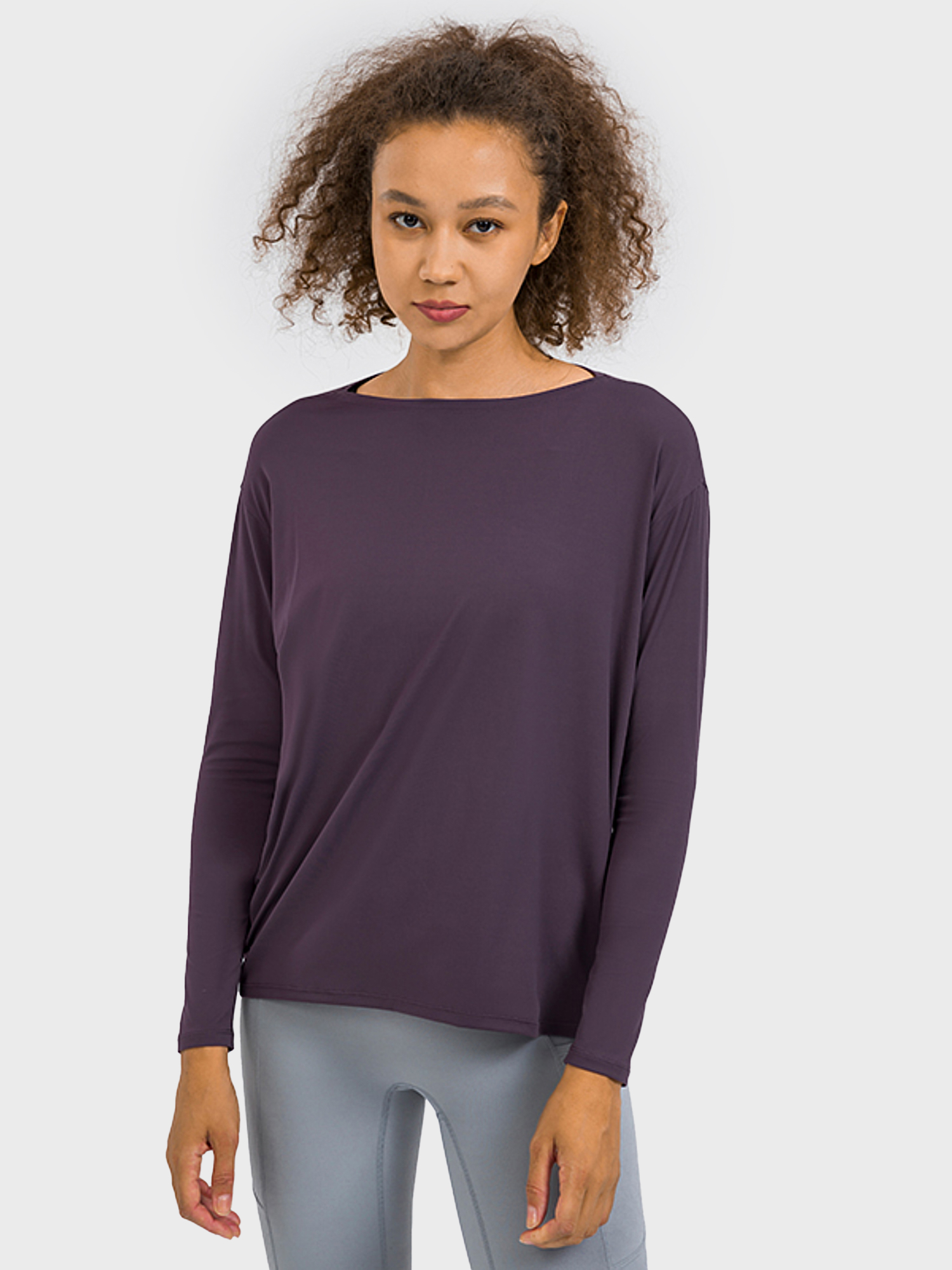 Loose Skin-Friendly Long Sleeve Yoga Blouse