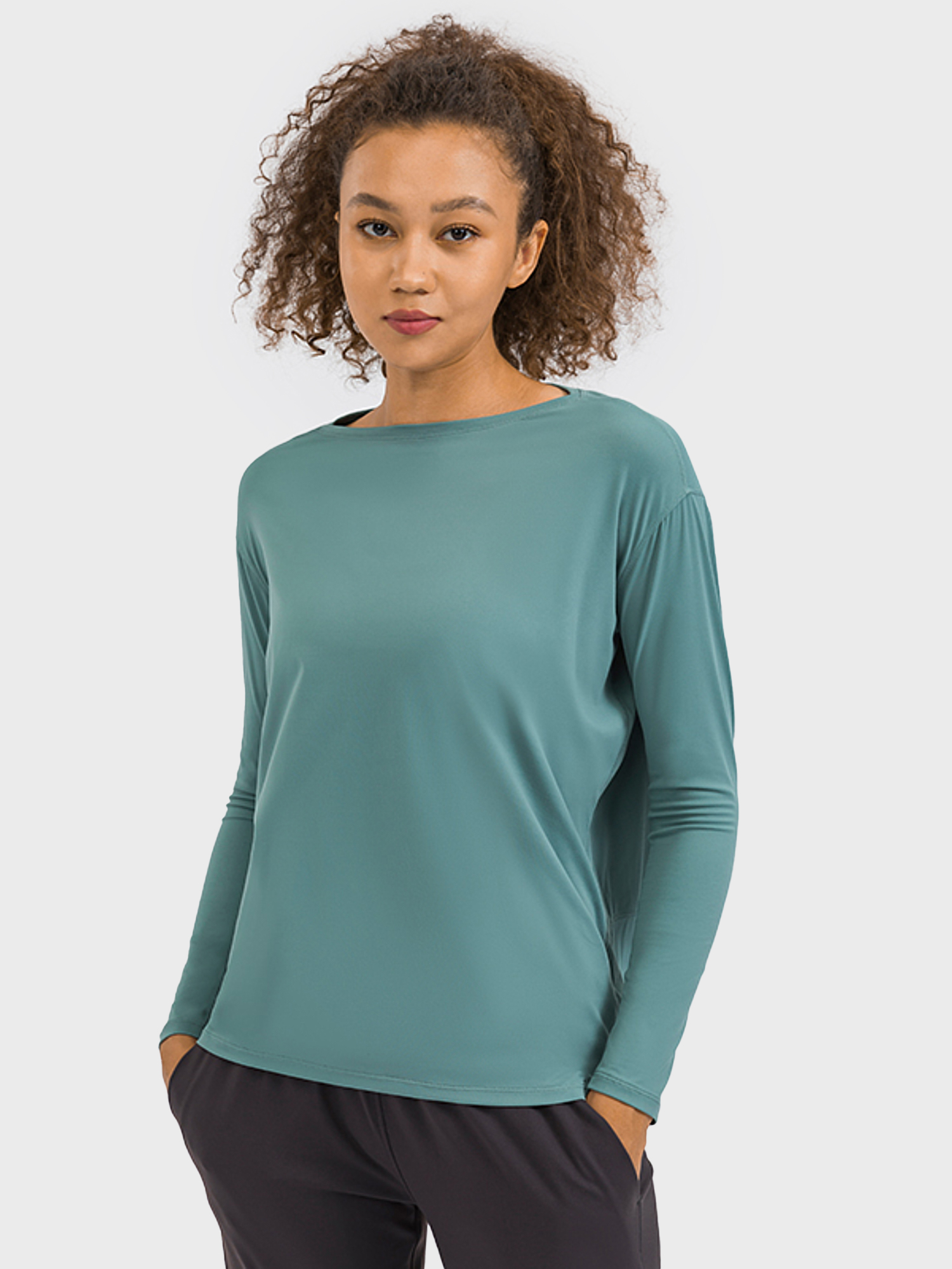 Loose Skin-Friendly Long Sleeve Yoga Blouse