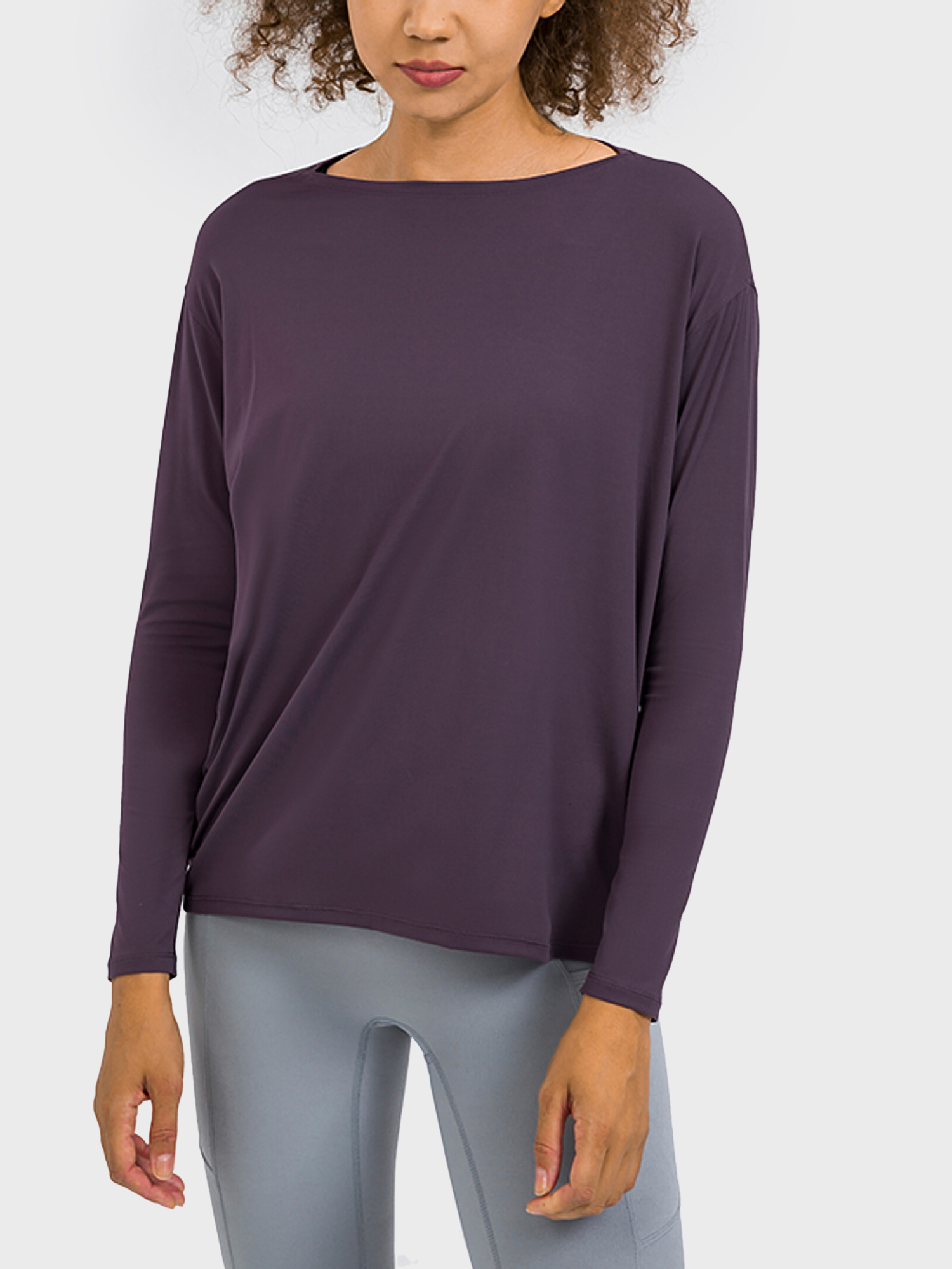 Loose Skin-Friendly Long Sleeve Yoga Blouse