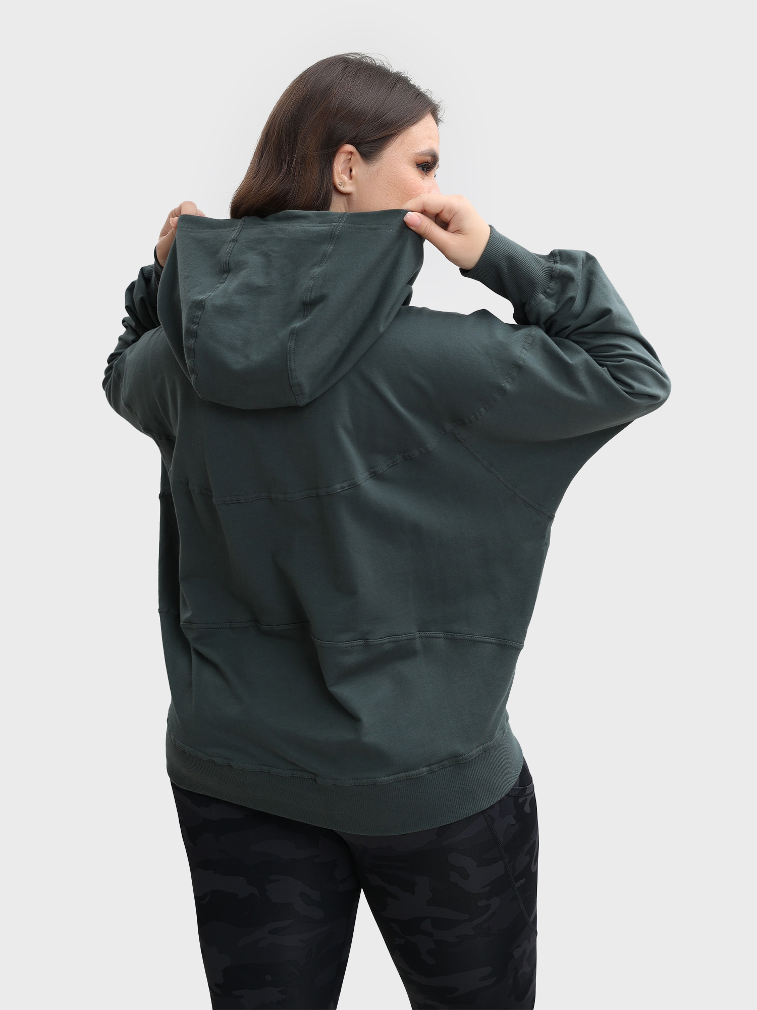 Casual Sports Loose Hooded Pullover Sweater