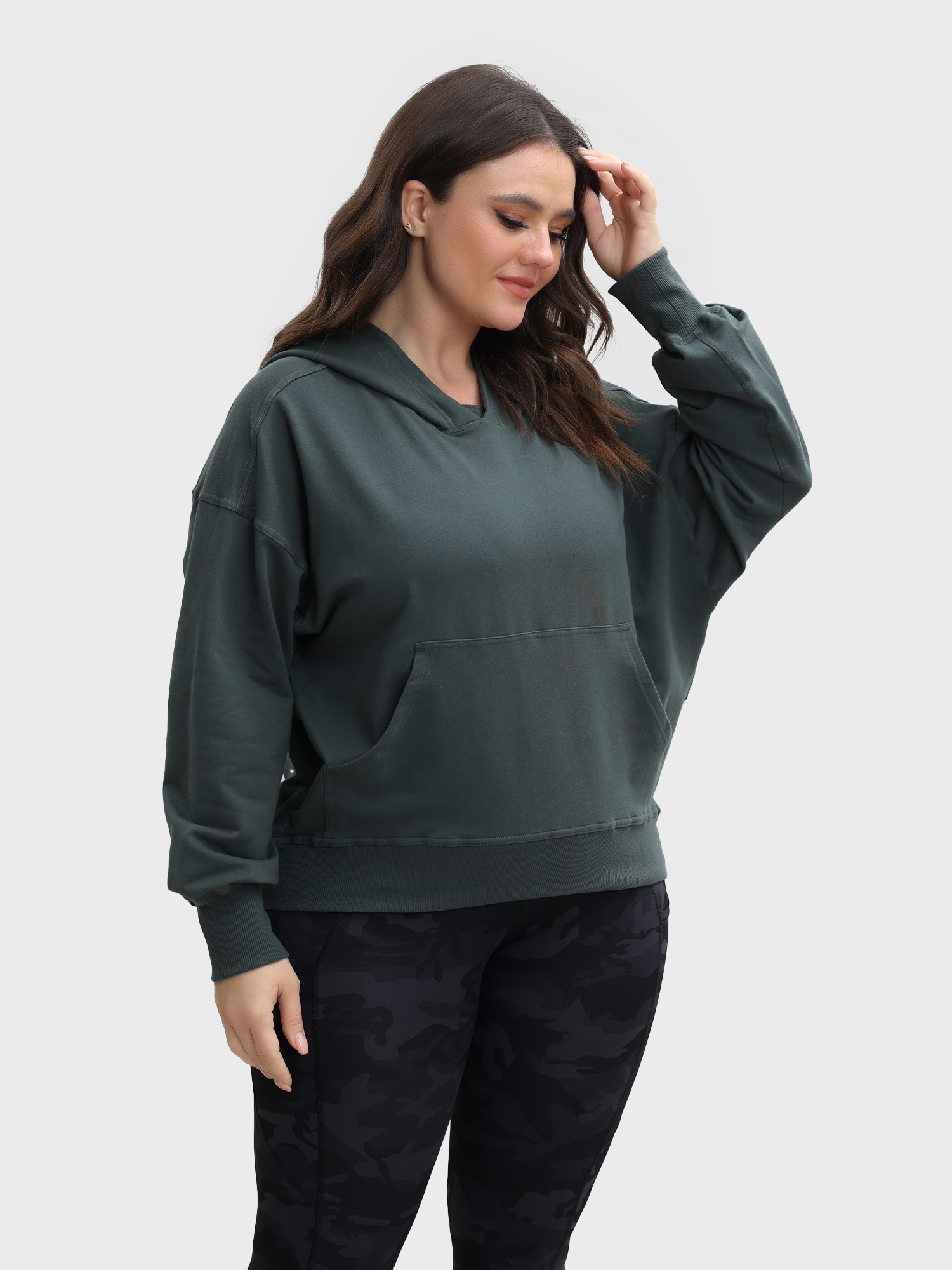 Casual Sports Loose Hooded Pullover Sweater