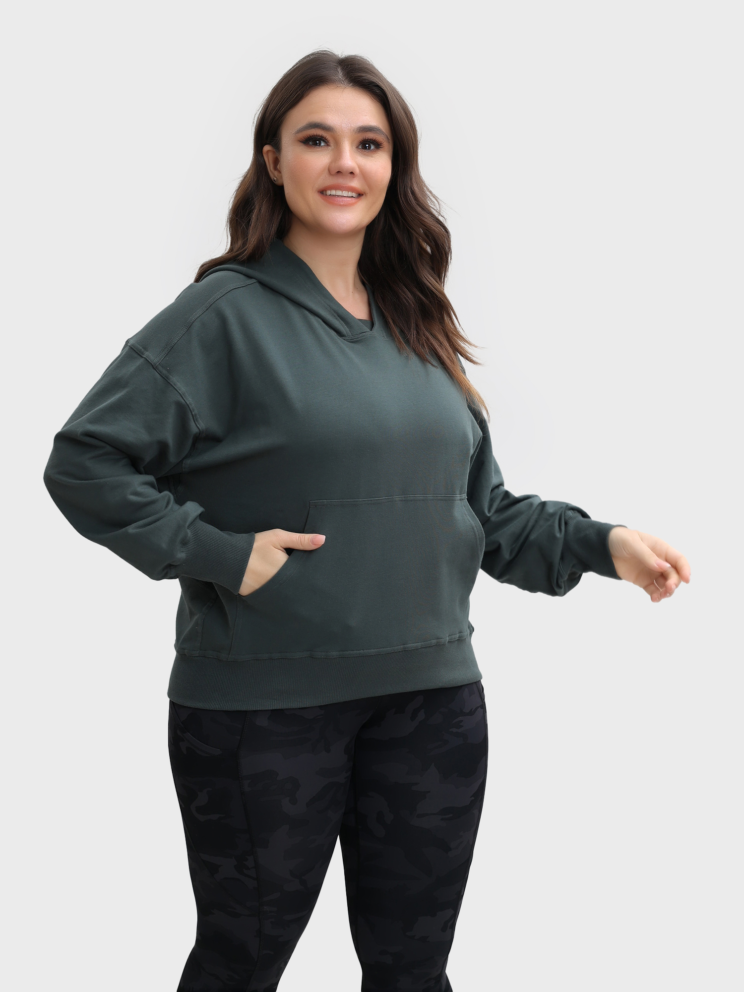 Casual Sports Loose Hooded Pullover Sweater