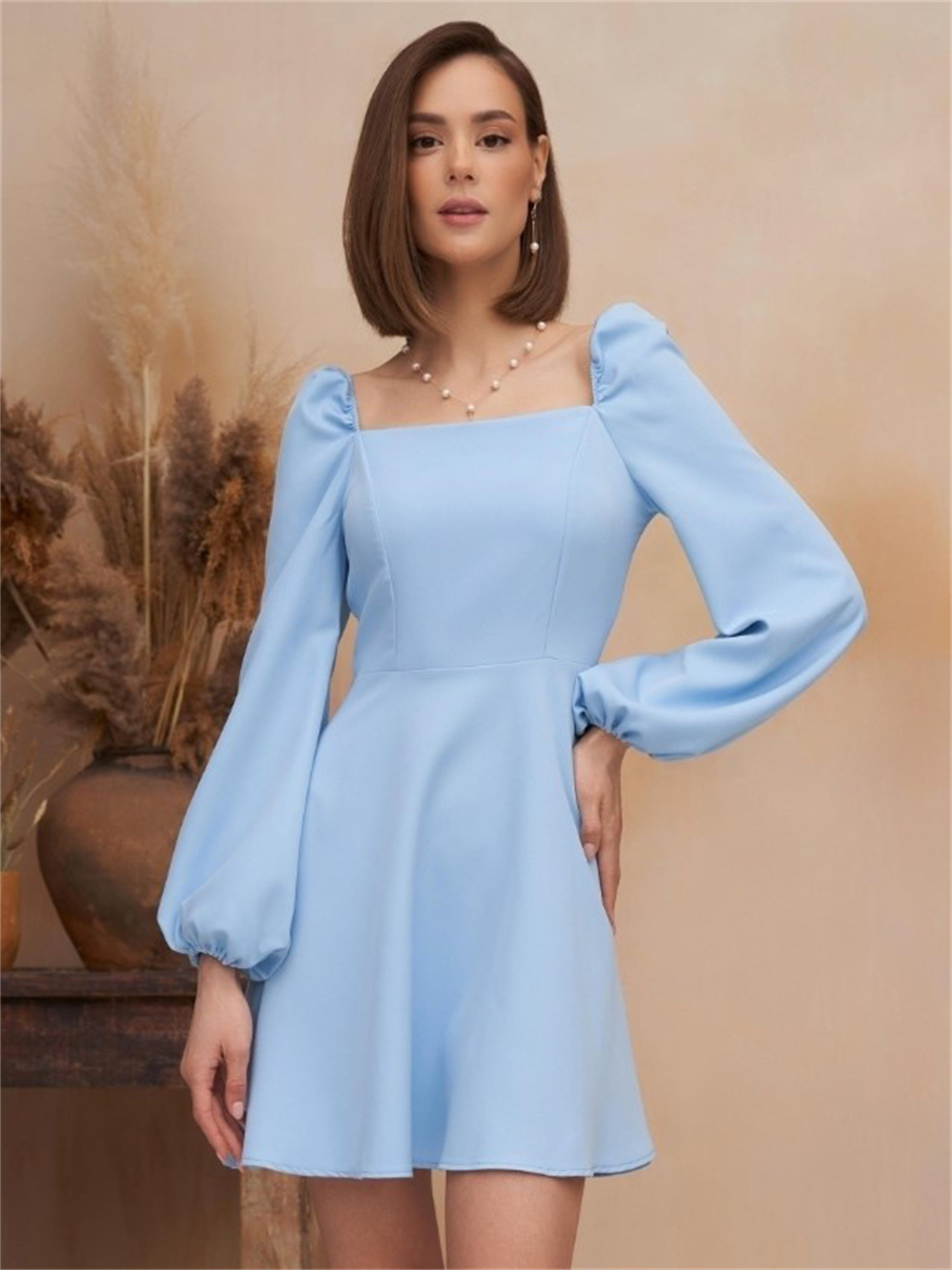 Eye-Catching Lady Adjustable Cuff Mini Dress