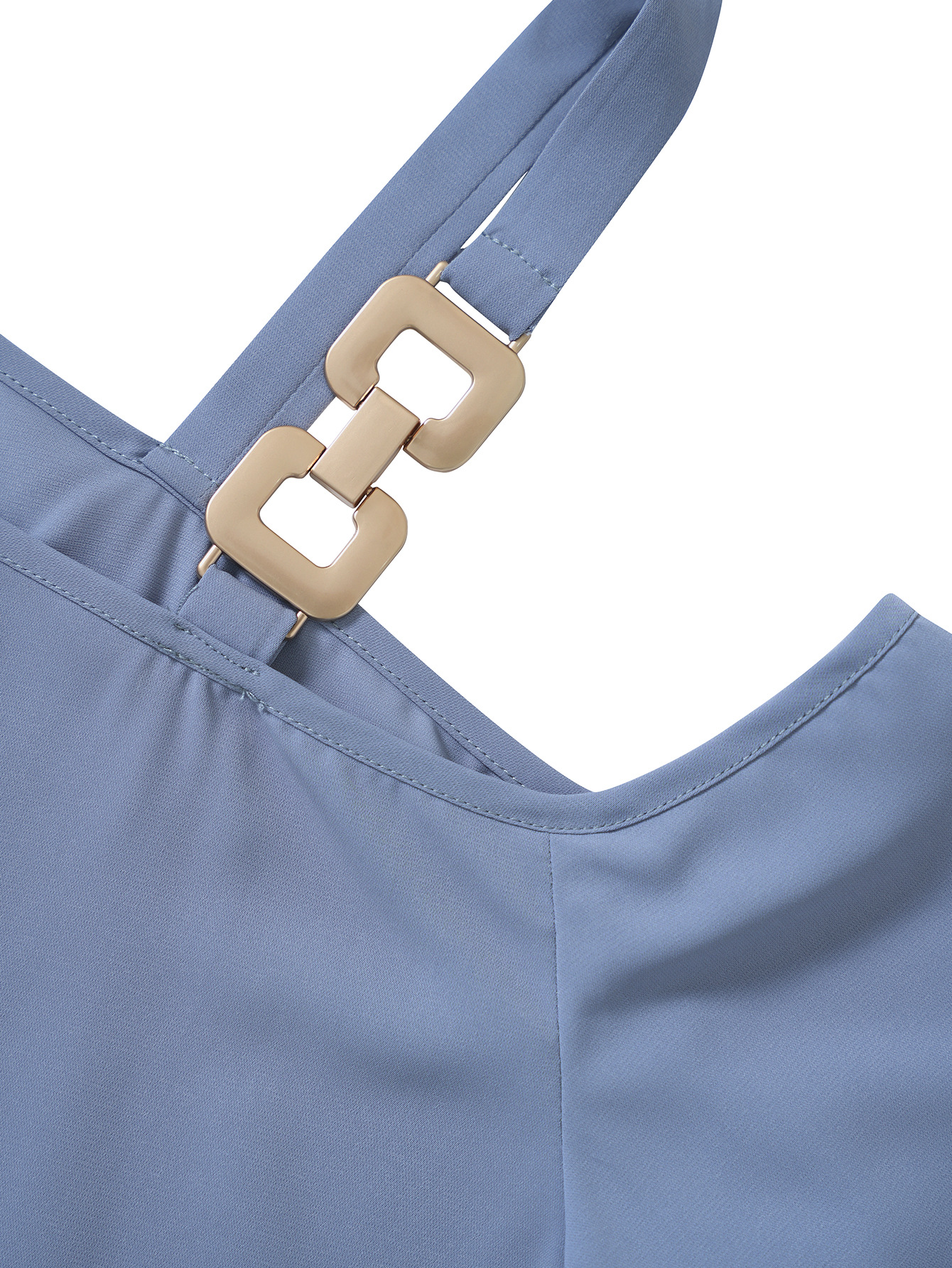 Metallic One-Shoulder Top