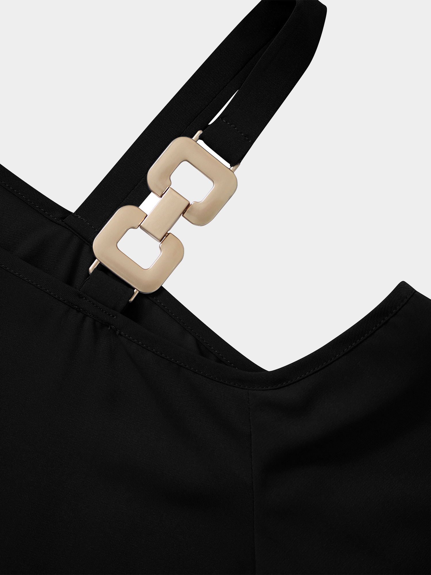 Metallic One-Shoulder Top