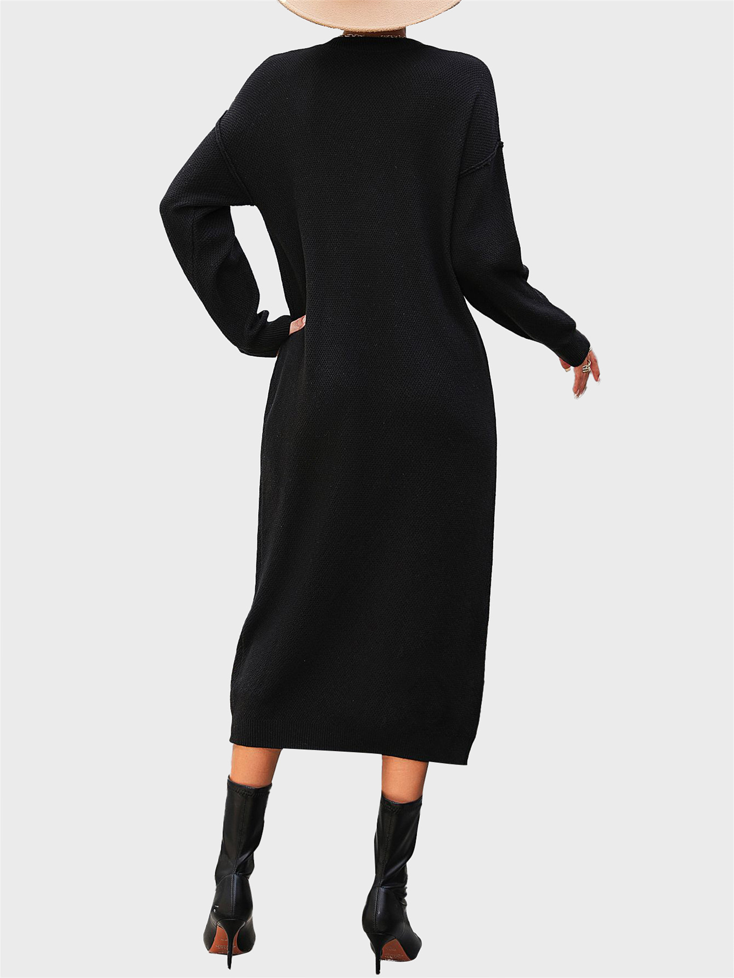 Stylish Button-Up Knit Dress