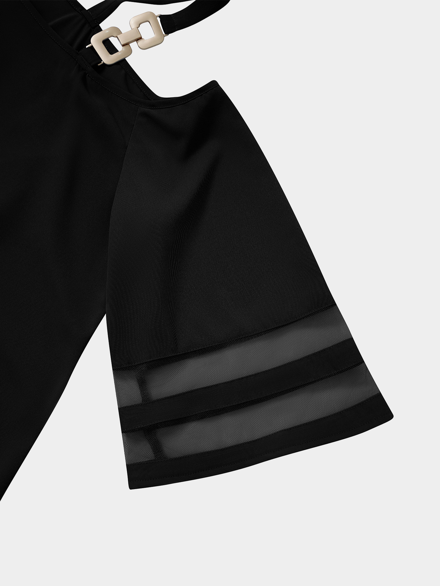 Metallic One-Shoulder Top