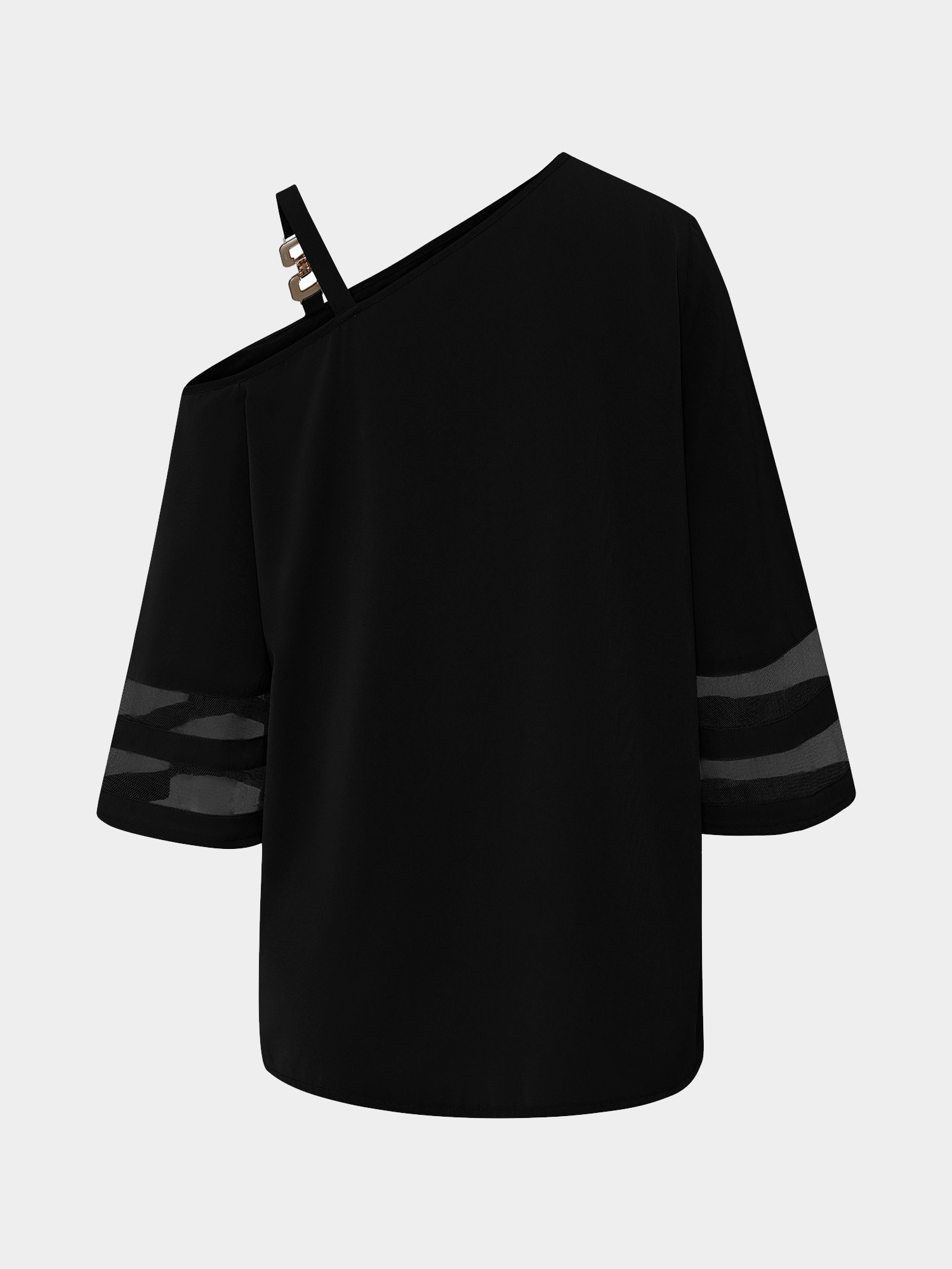 Metallic One-Shoulder Top