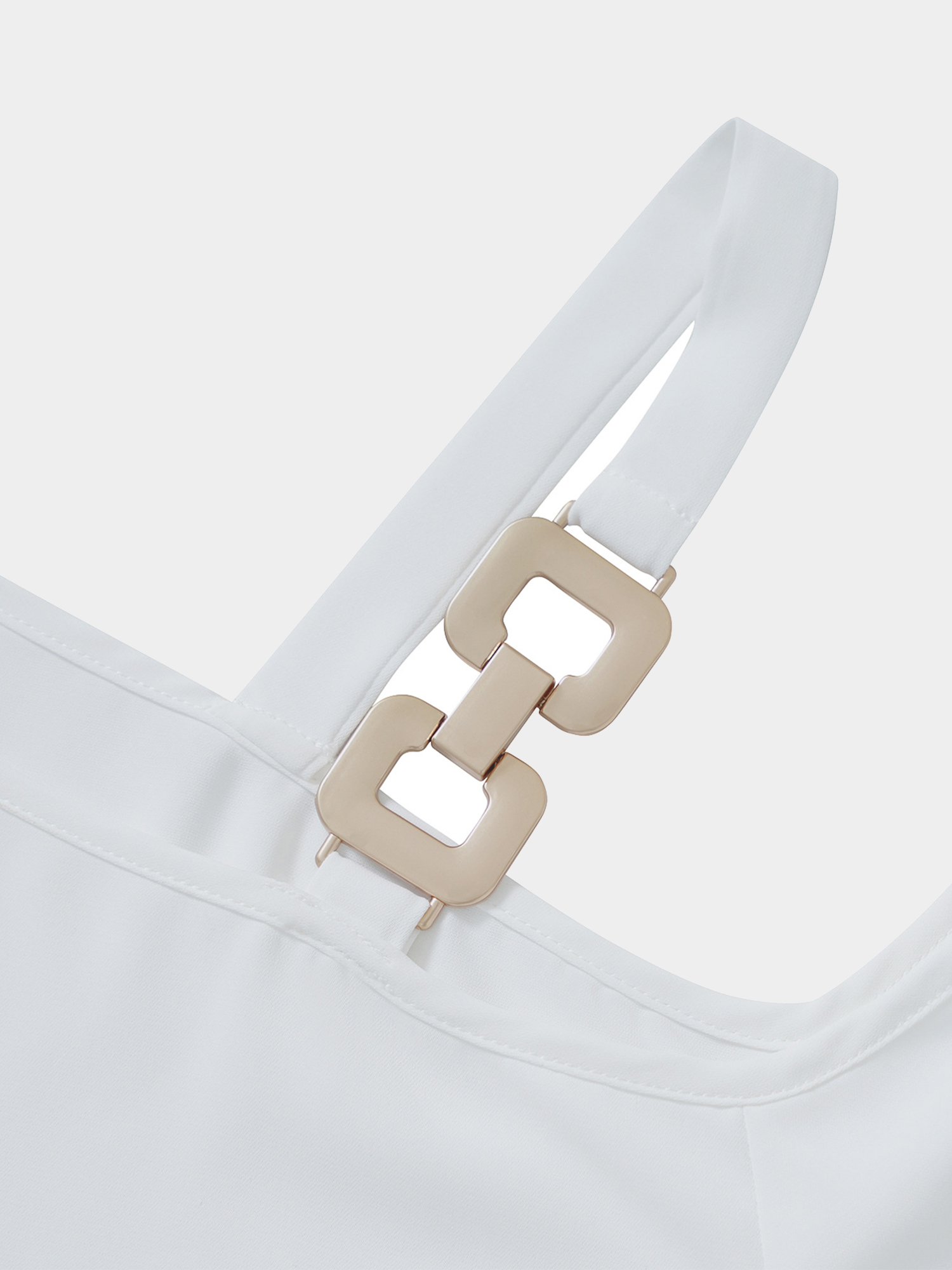 Metallic One-Shoulder Top