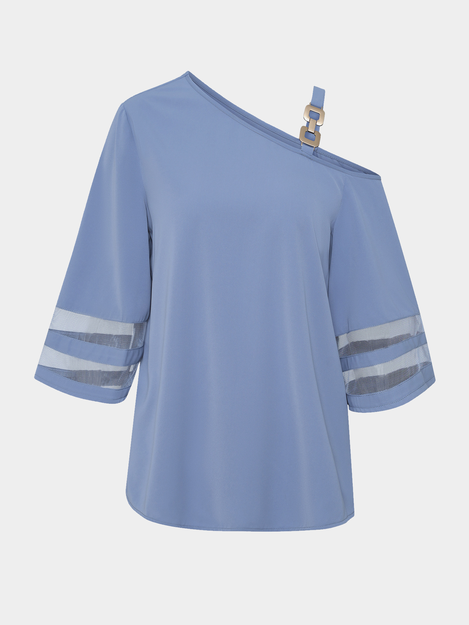 Metallic One-Shoulder Top