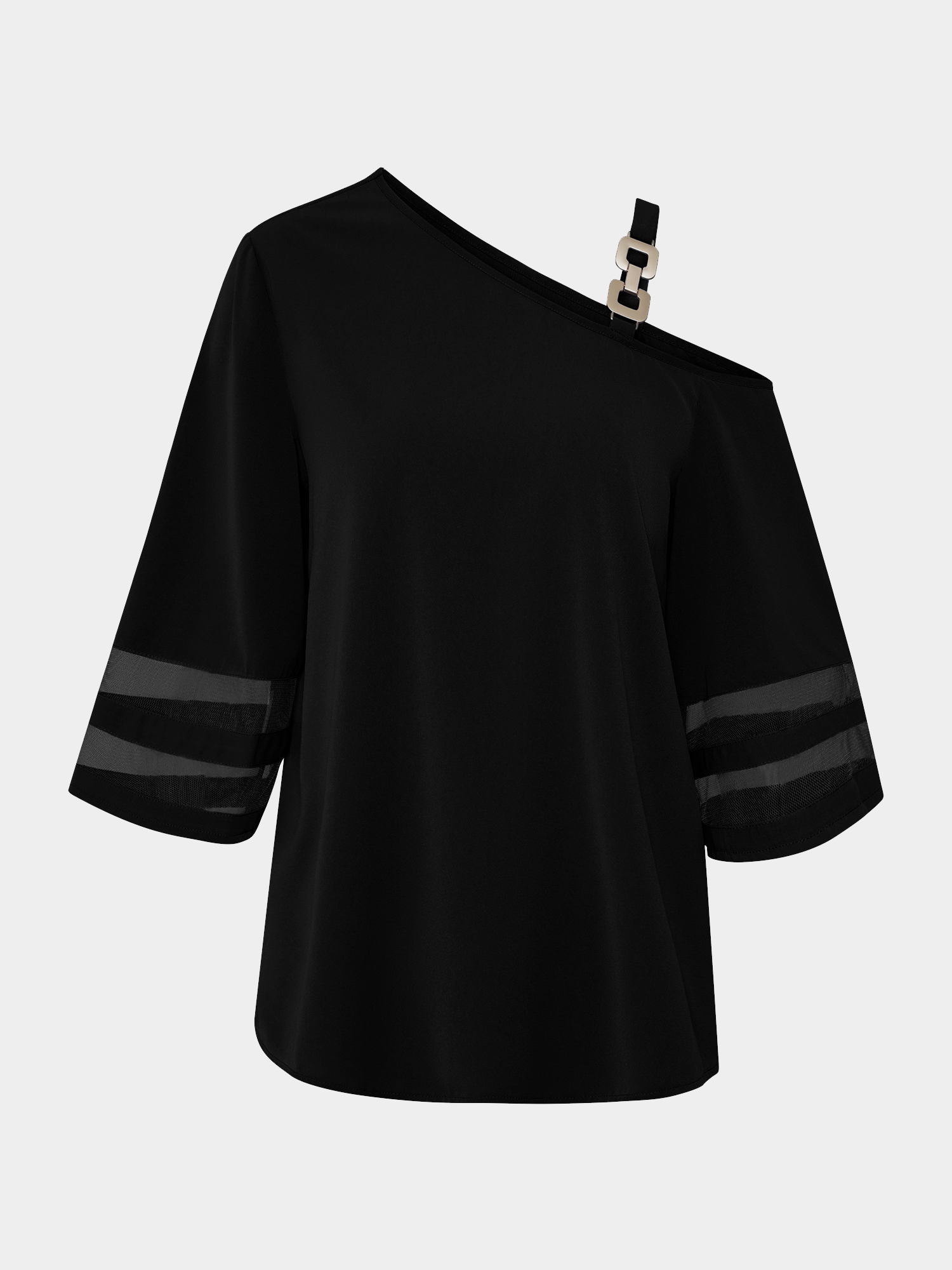 Metallic One-Shoulder Top